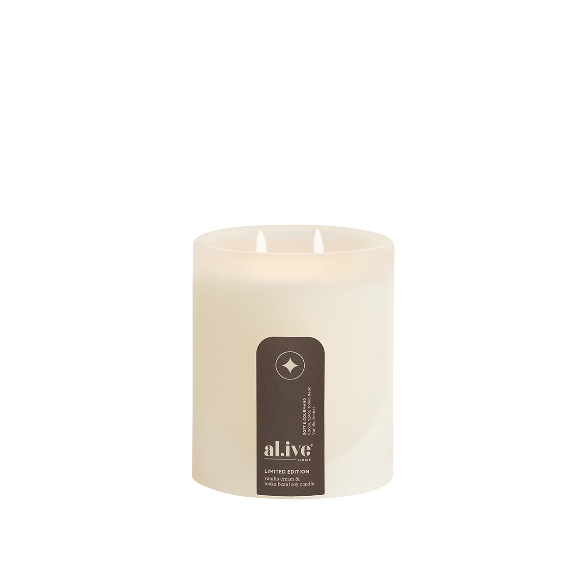 Al.ive Soy Candle - Vanilla Cream & Tonka Bean (330g)