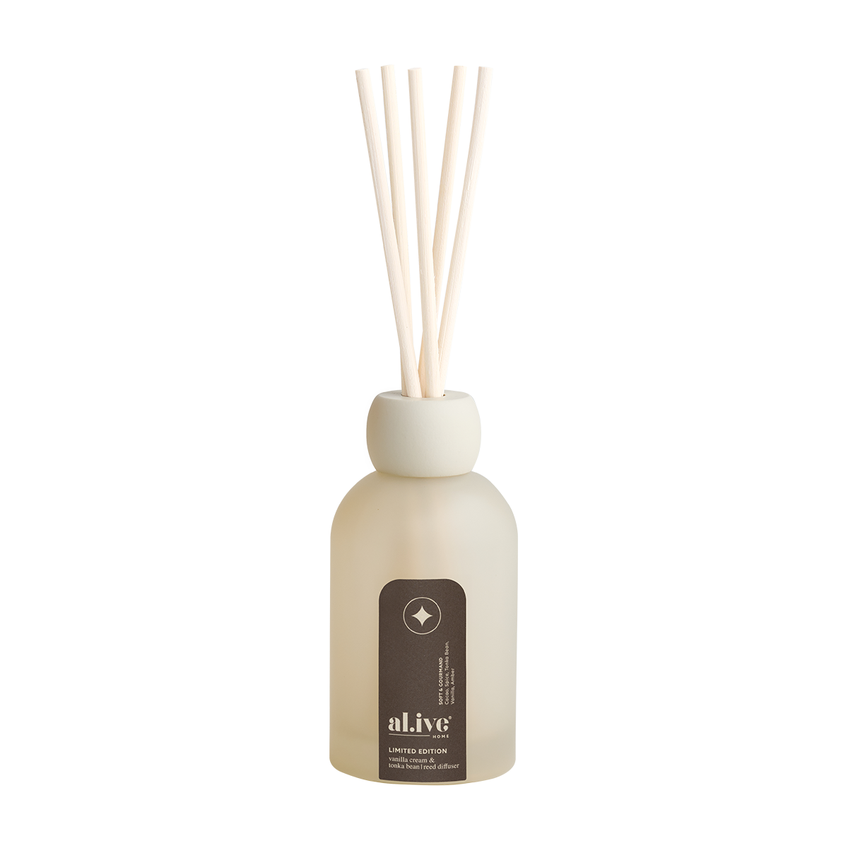 Al.ive Reed Diffuser - Vanilla Cream & Tonka Bean (250ml)