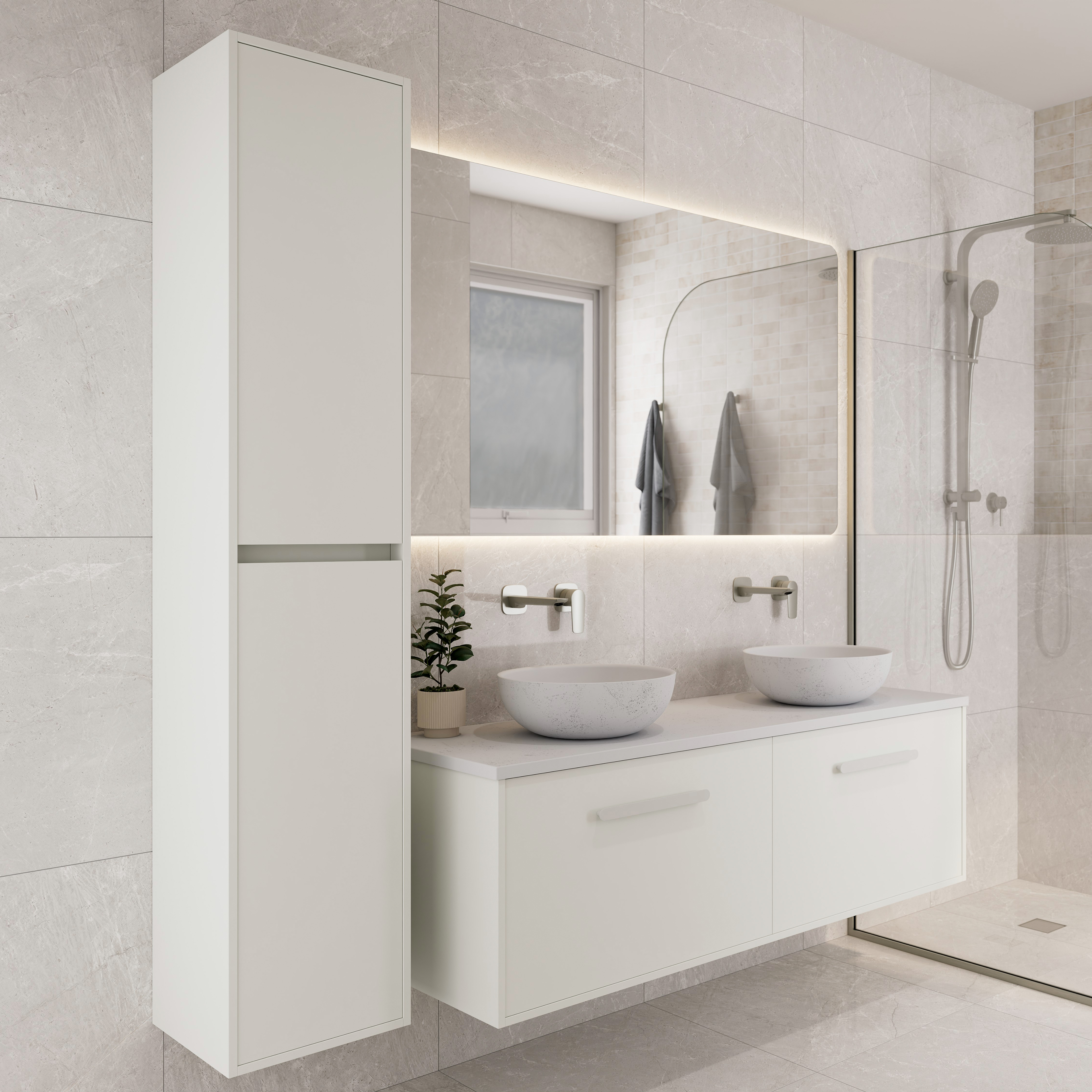 Hako Tall Bathroom Storage Cabinet