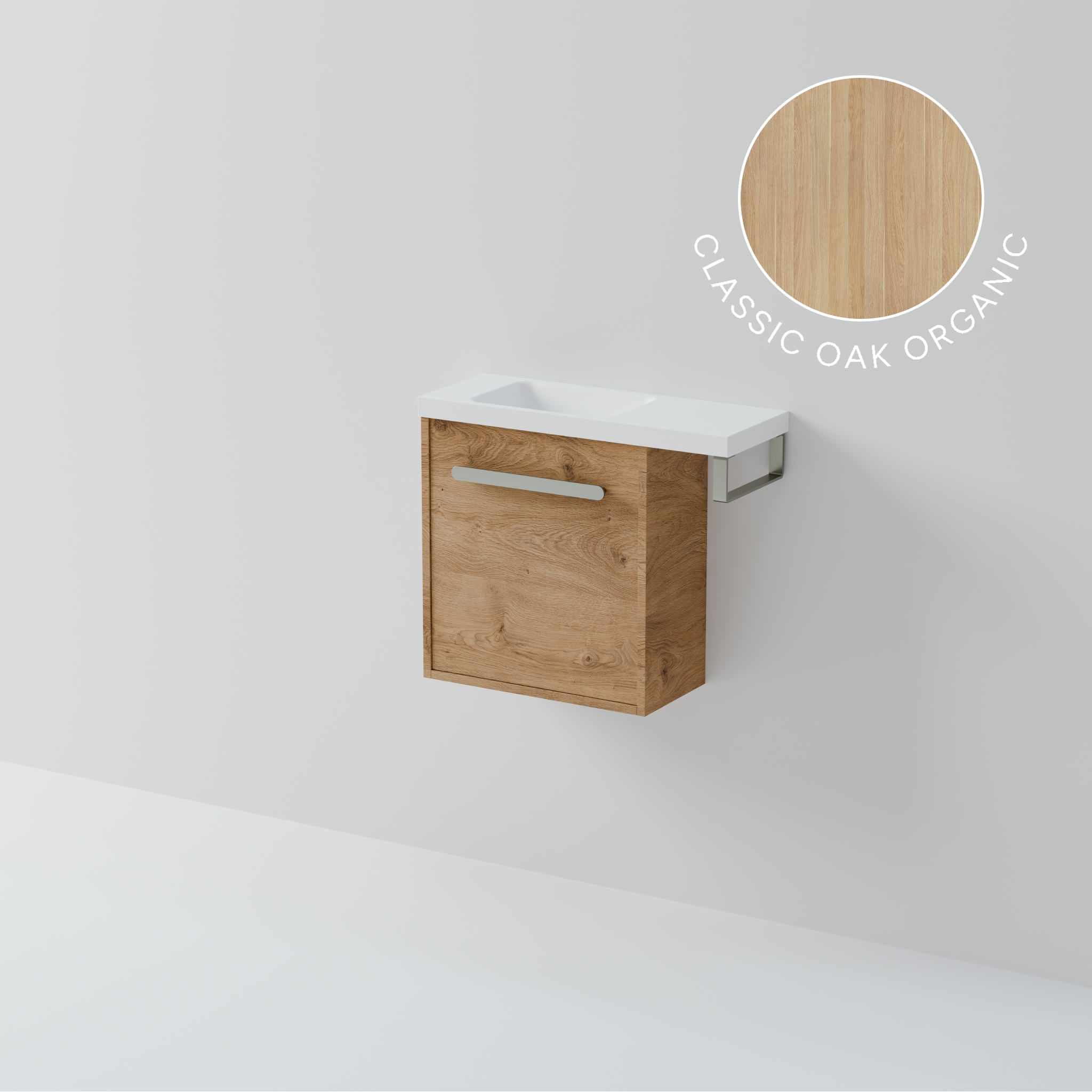 Hako 450 Offset WC Vanity | With Towel Rail