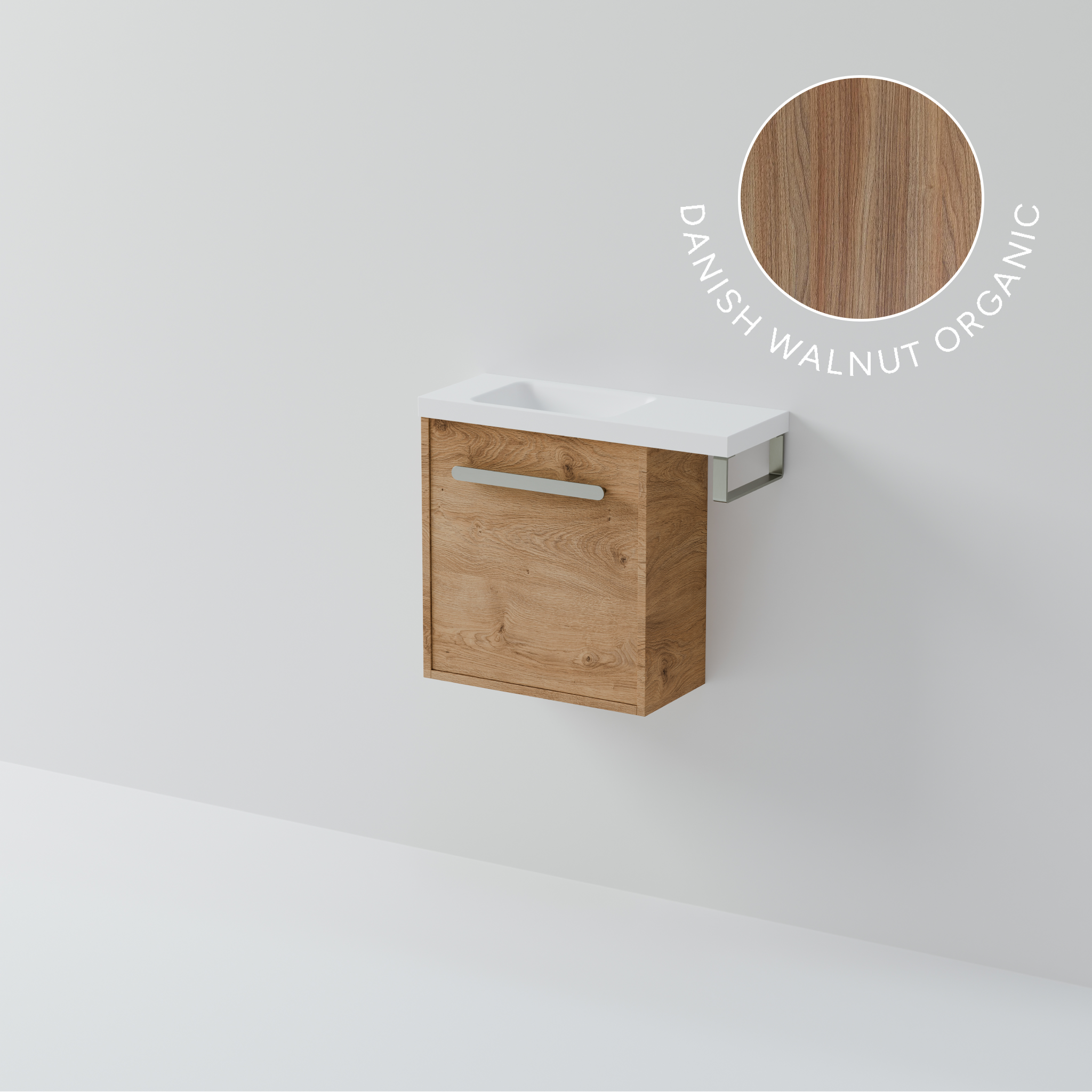 Hako 450 Offset WC Vanity | With Towel Rail