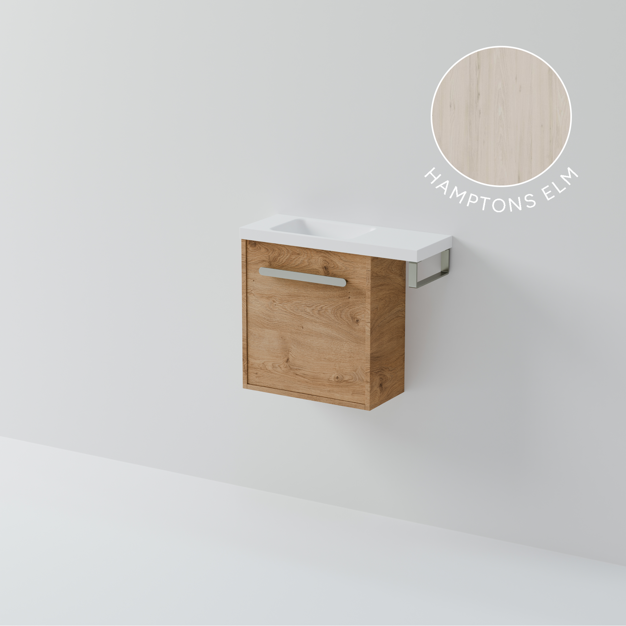 Hako 450 Offset WC Vanity | With Towel Rail