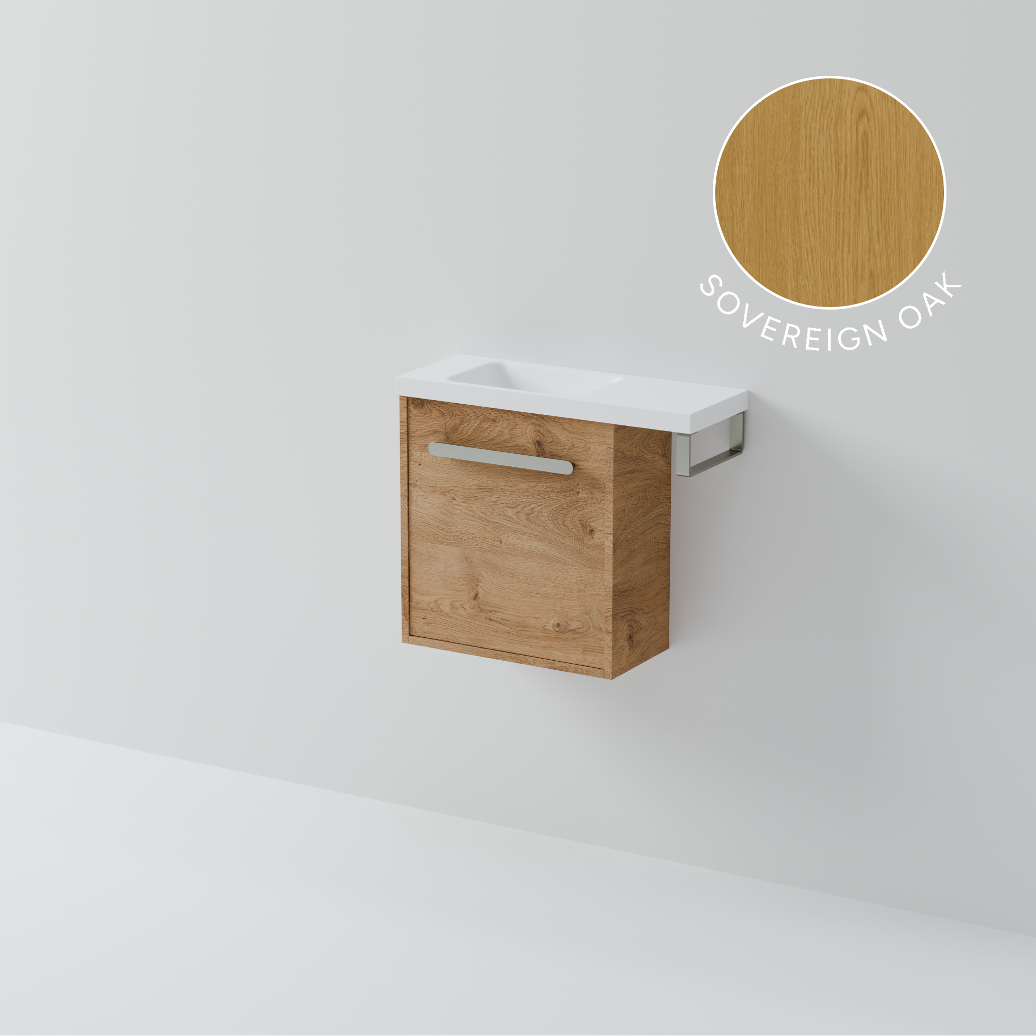 Hako 450 Offset WC Vanity | With Towel Rail