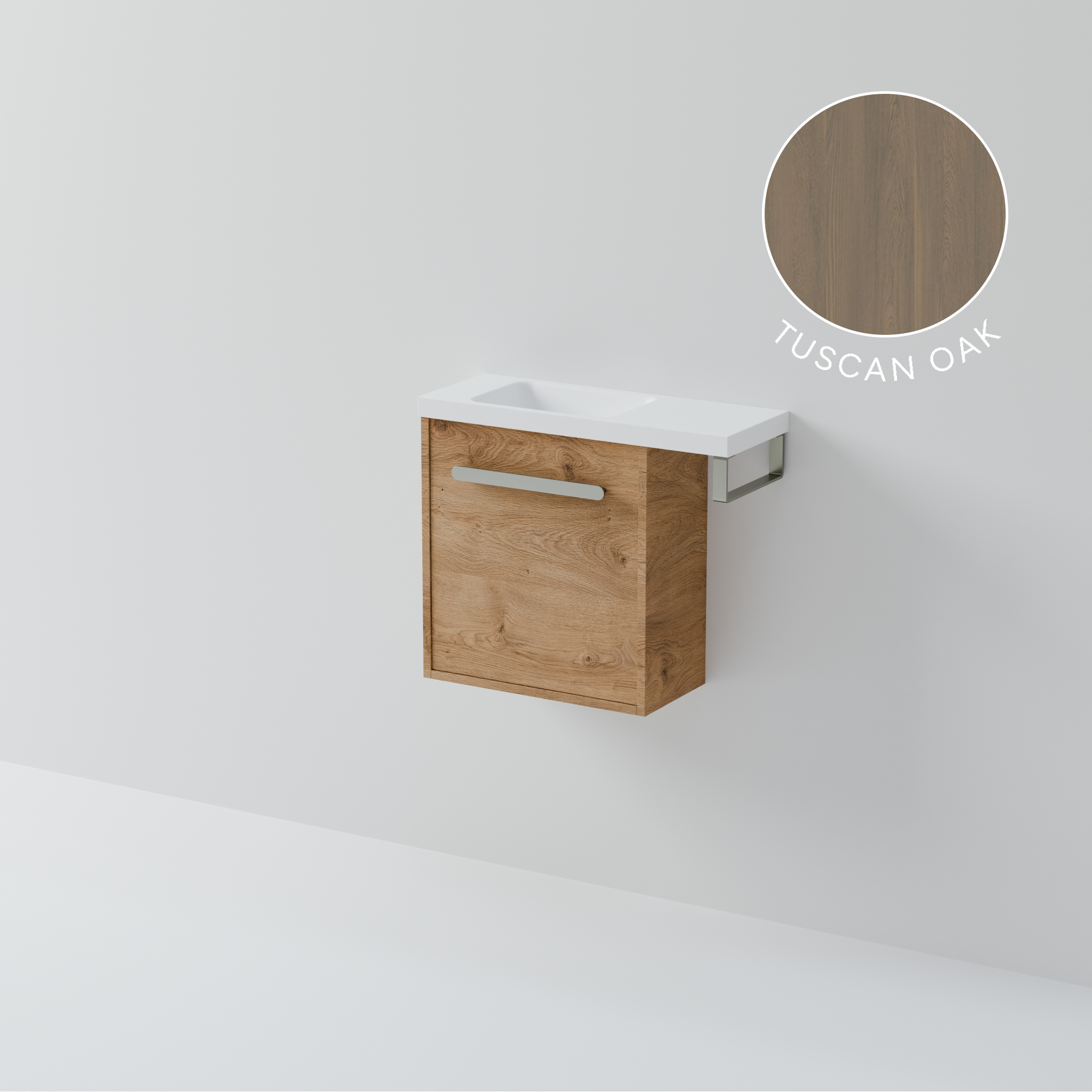 Hako 450 Offset WC Vanity | With Towel Rail