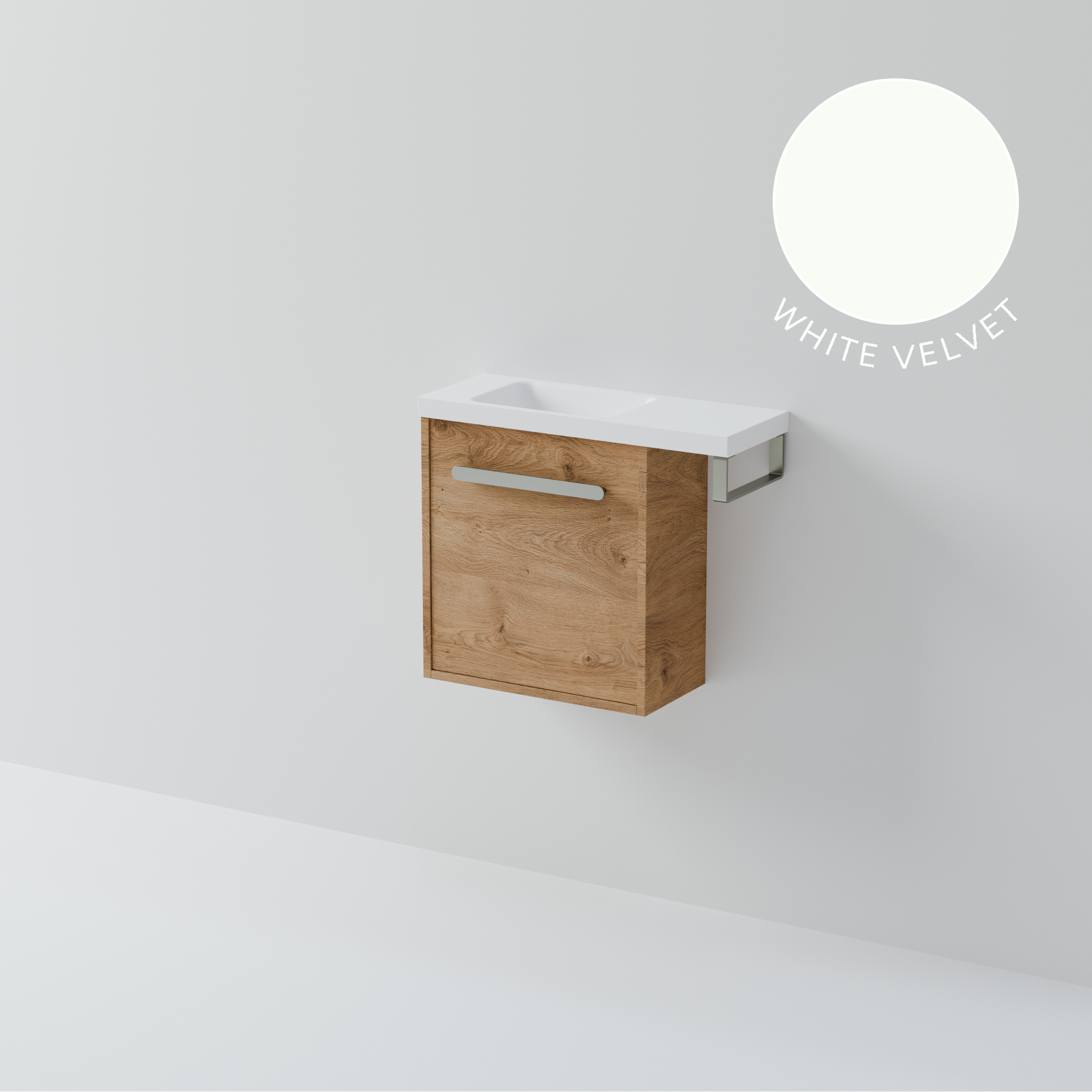 Hako 450 Offset WC Vanity | With Towel Rail
