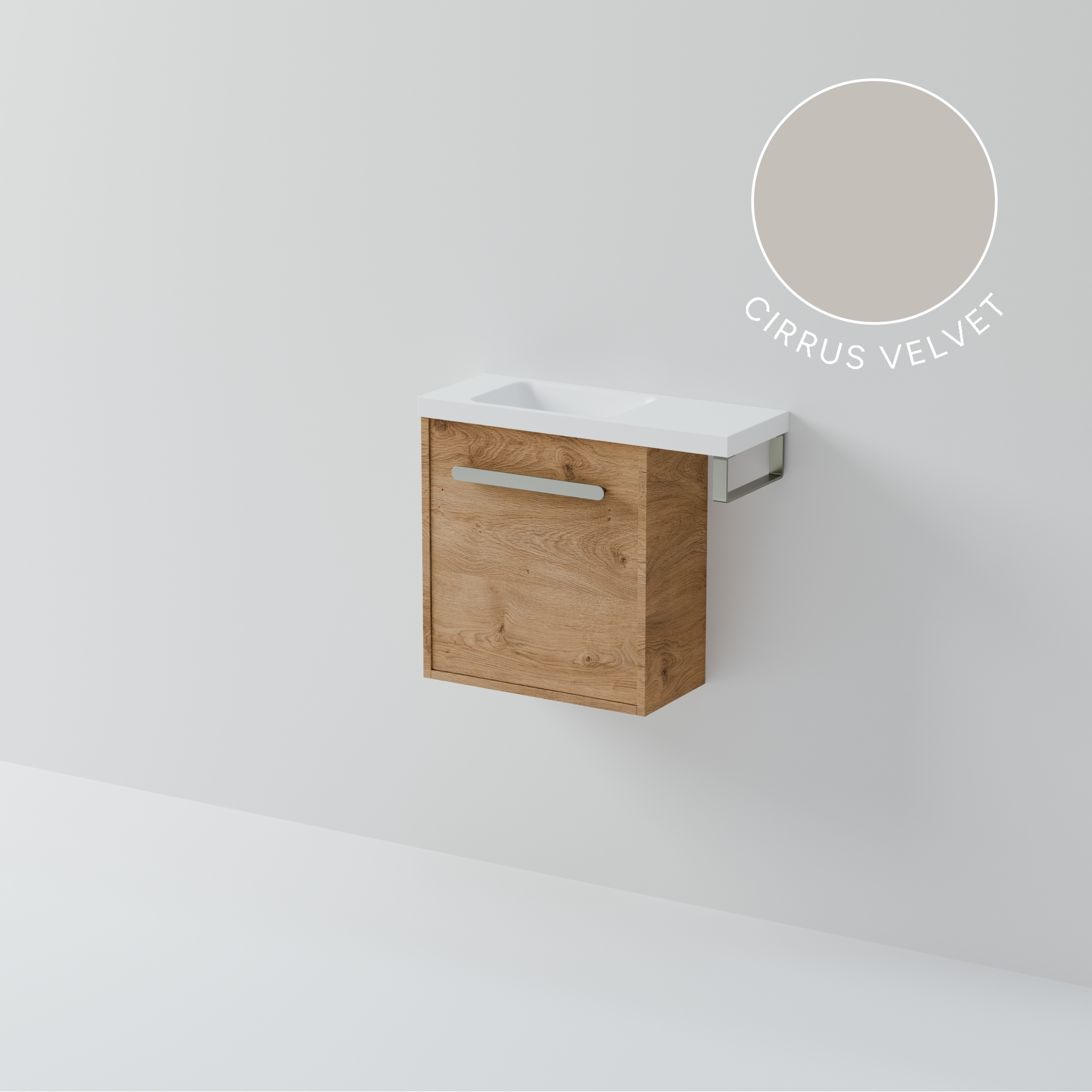 Hako 450 Offset WC Vanity | With Towel Rail