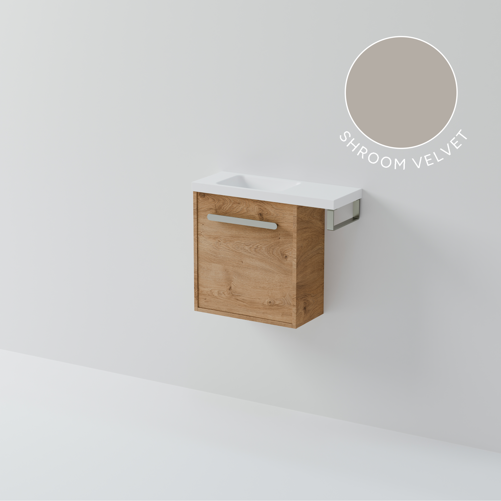 Hako 450 Offset WC Vanity | With Towel Rail