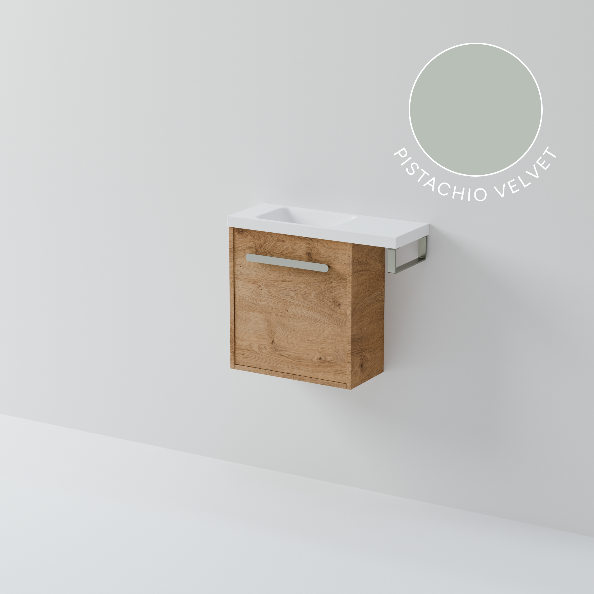 Hako 450 Offset WC Vanity | With Towel Rail