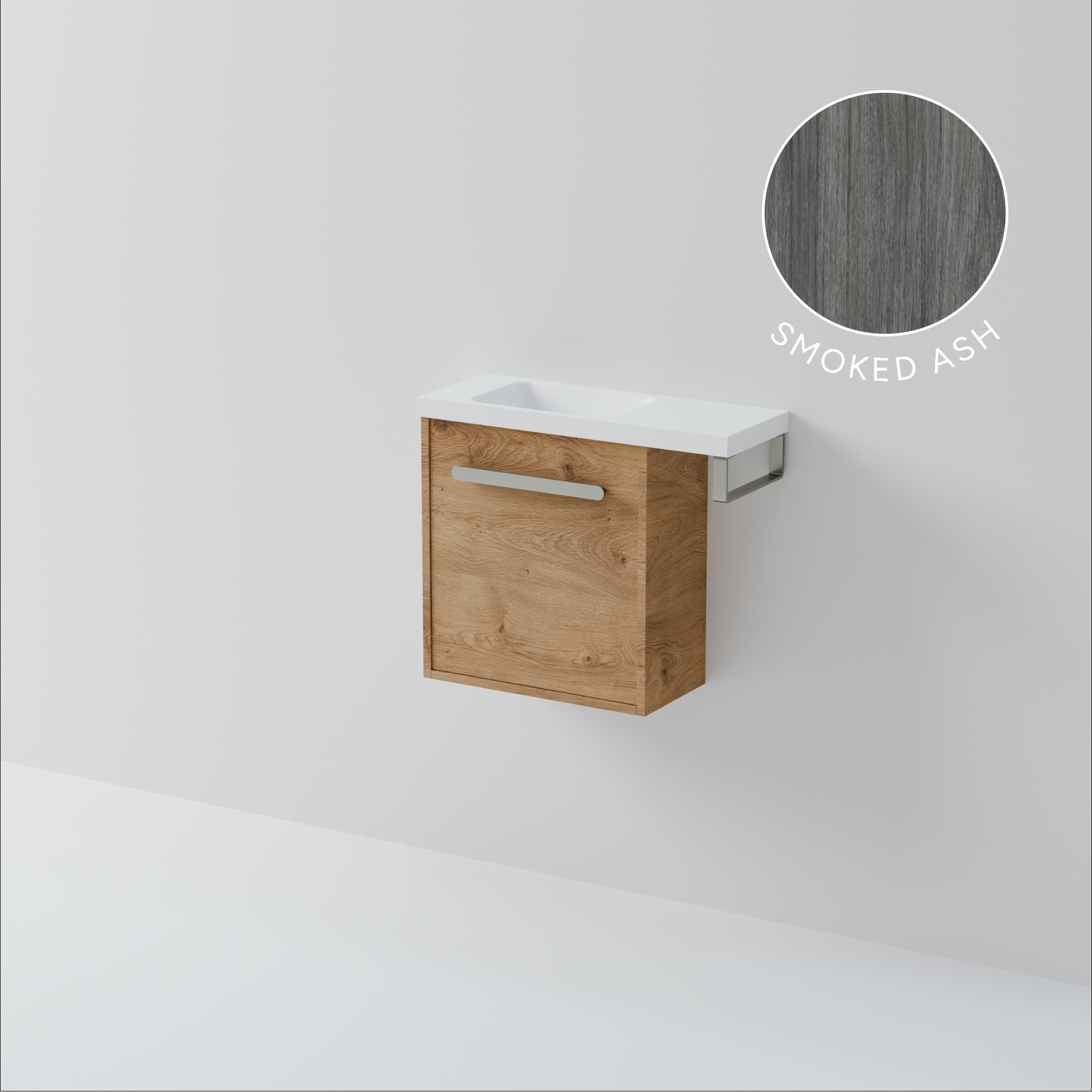 Hako 450 Offset WC Vanity | With Towel Rail