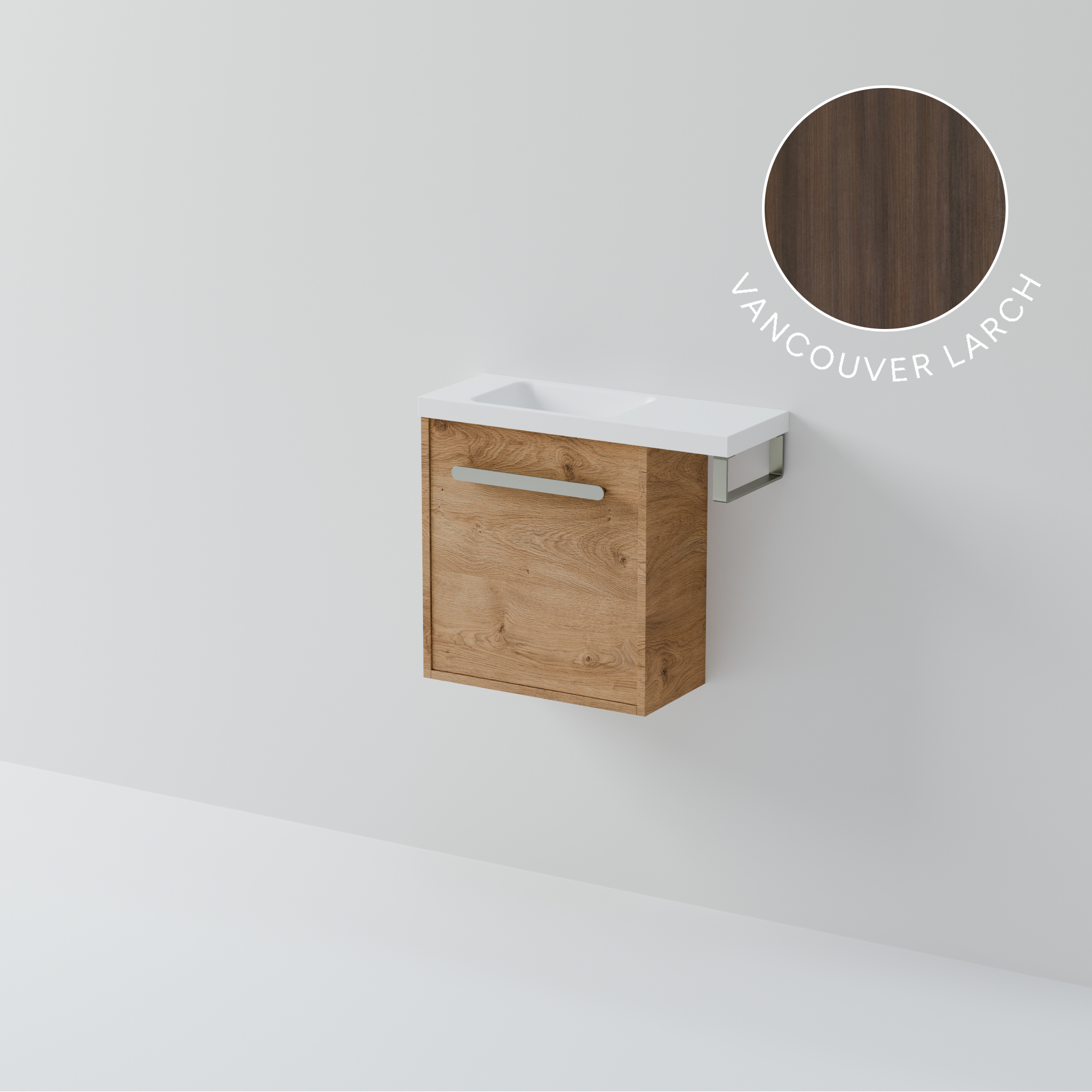 Hako 450 Offset WC Vanity | With Towel Rail