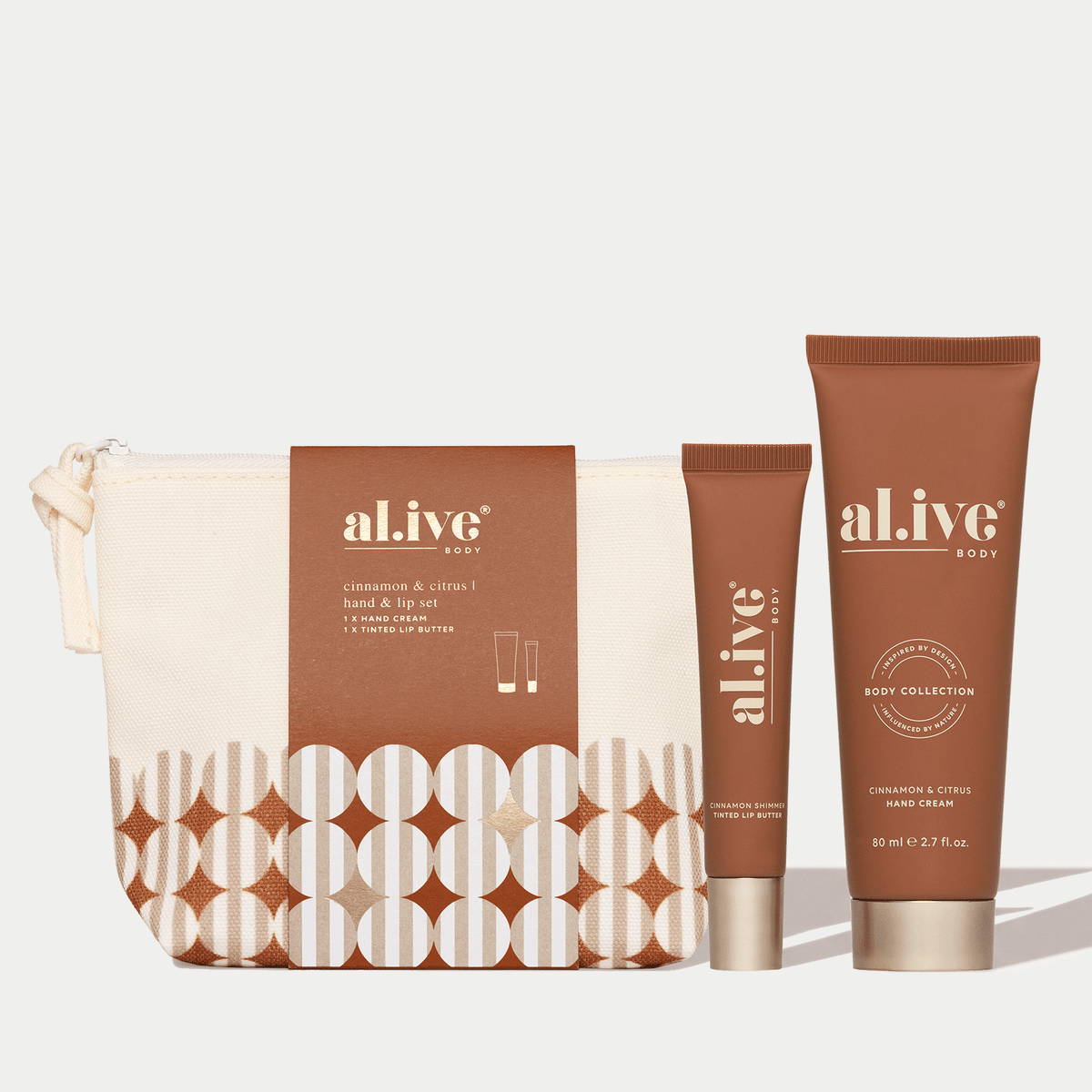 Al.ive Hand & Lip Gift Set - Cinnamon & Citrus
