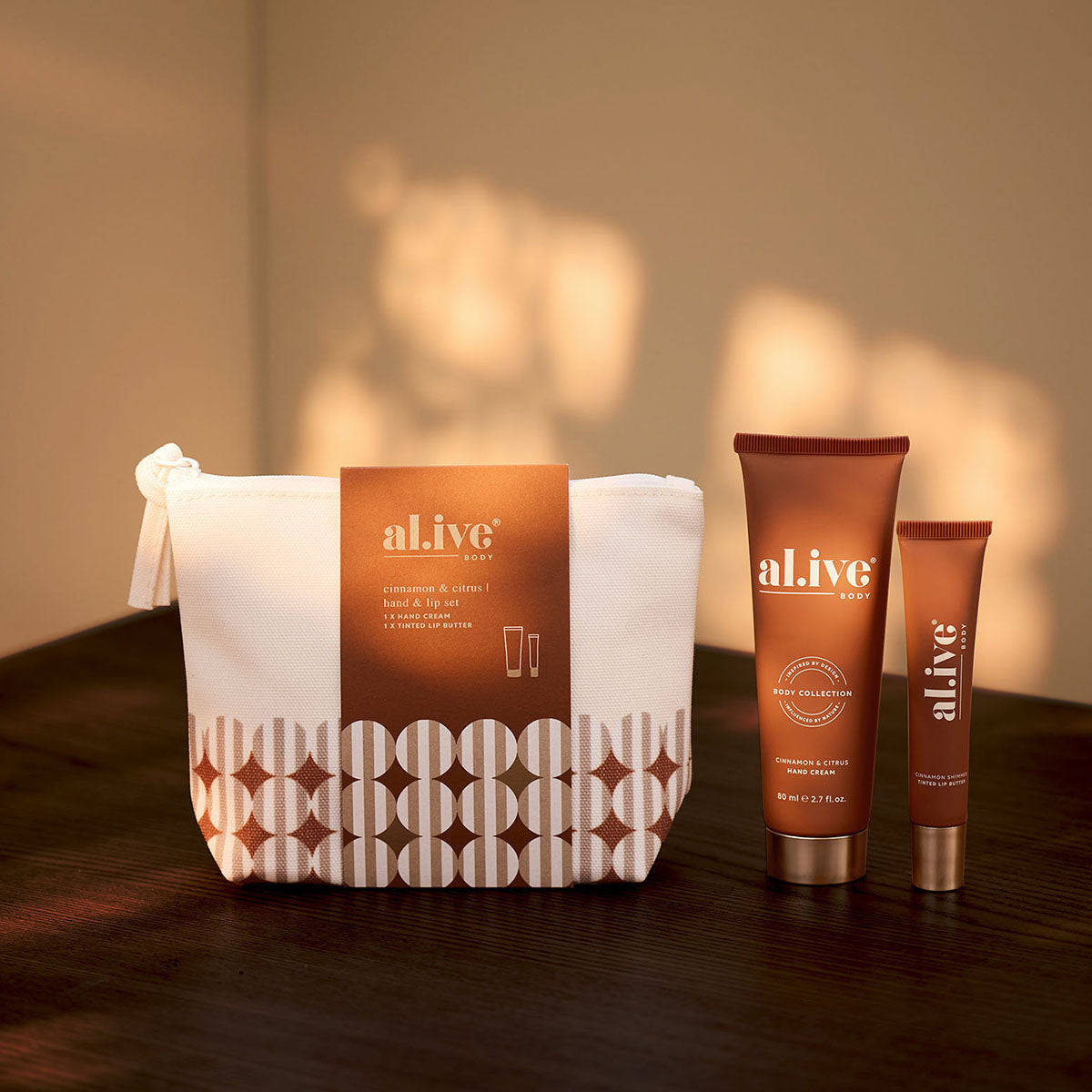 Al.ive Hand & Lip Gift Set - Cinnamon & Citrus