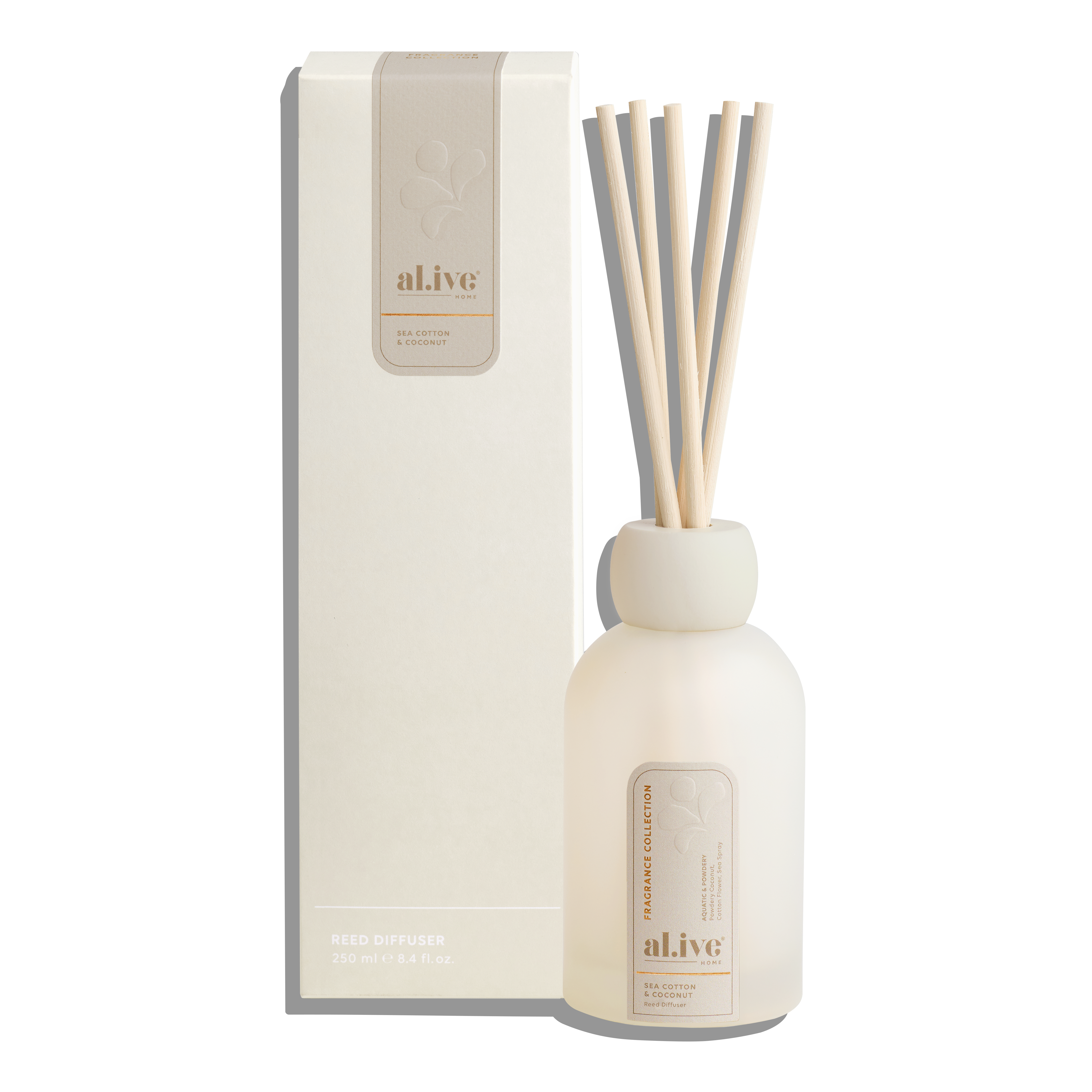 Al.ive Body Reed Diffuser — Sea Cotton & Coconut