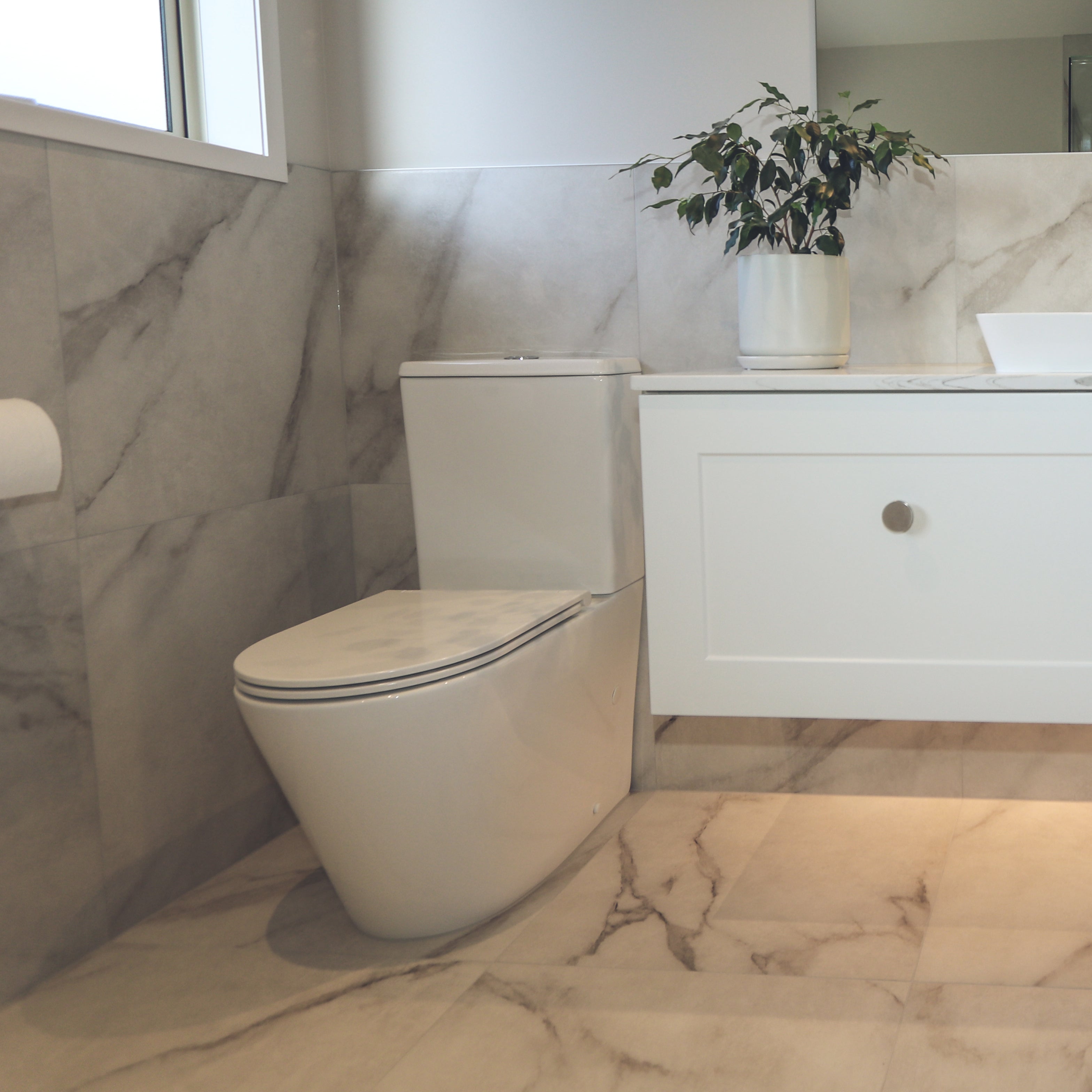 Code Pure Standard Back To Wall Toilet Suite | Typhoon Flush