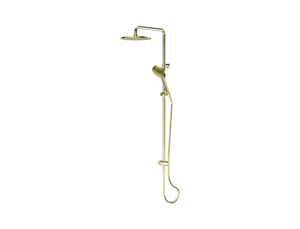 Greens Lavish Brass Twin Rail Shower - Brushed Brass