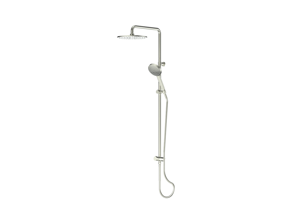 Greens Lavish Brass Twin Rail Shower - Brushed Nickel