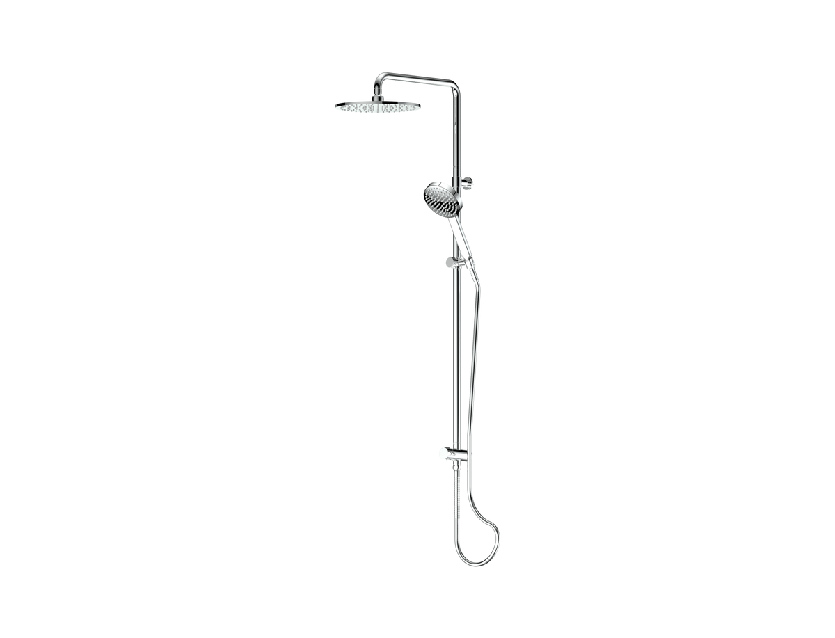 Greens Lavish Brass Twin Rail Shower - Chrome