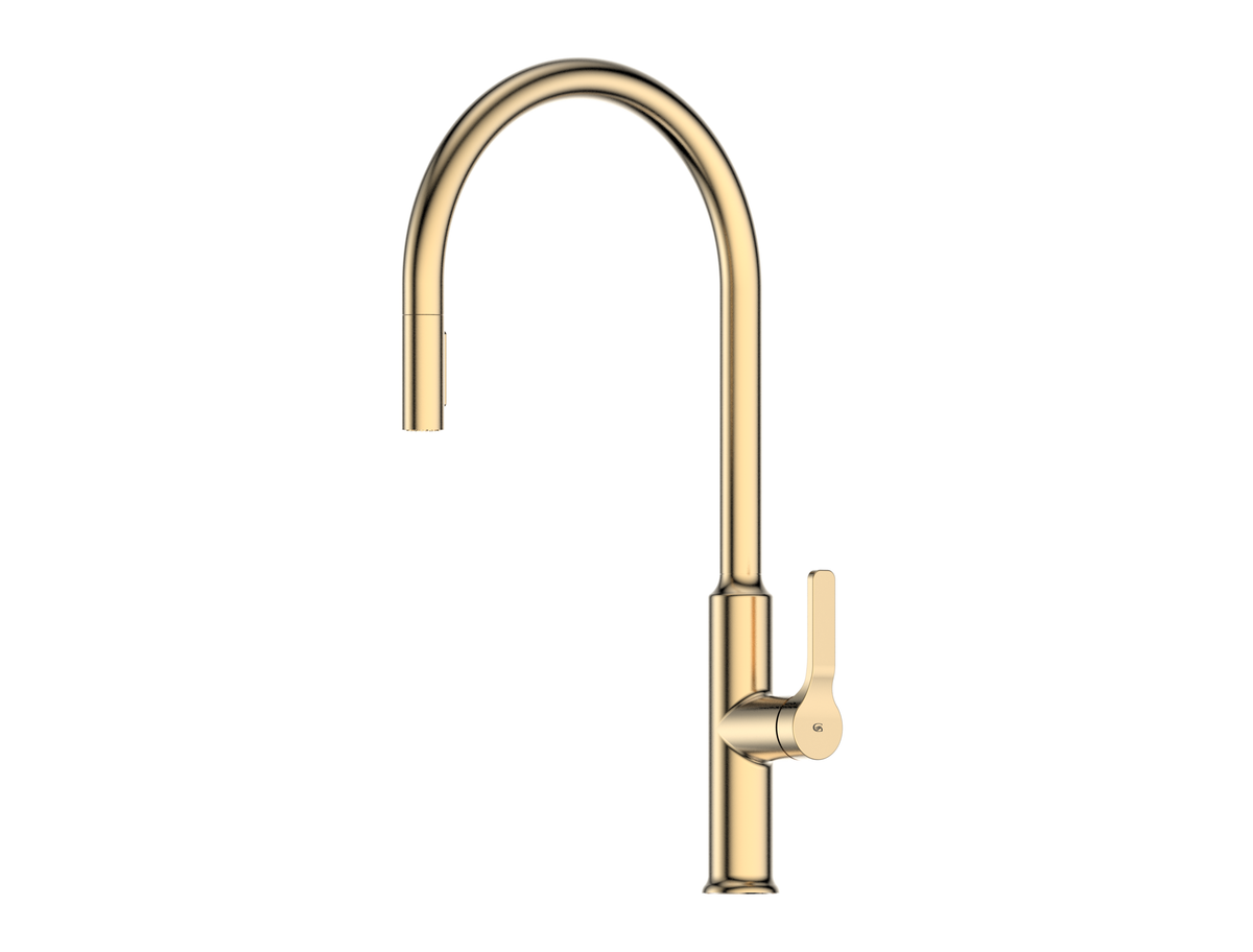 Greens Craft Pull Down Kitchen Sink Mixer - Chef Spout - Silk Bronze