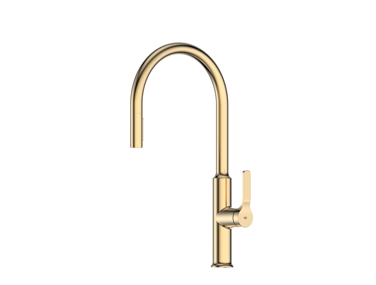 Greens Craft Pull Down Kitchen Sink Mixer - Silk Bronze