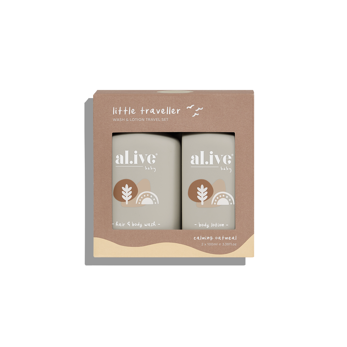 Al.ive Little Traveller Calming Oatmeal Wash & Lotion Travel Pack