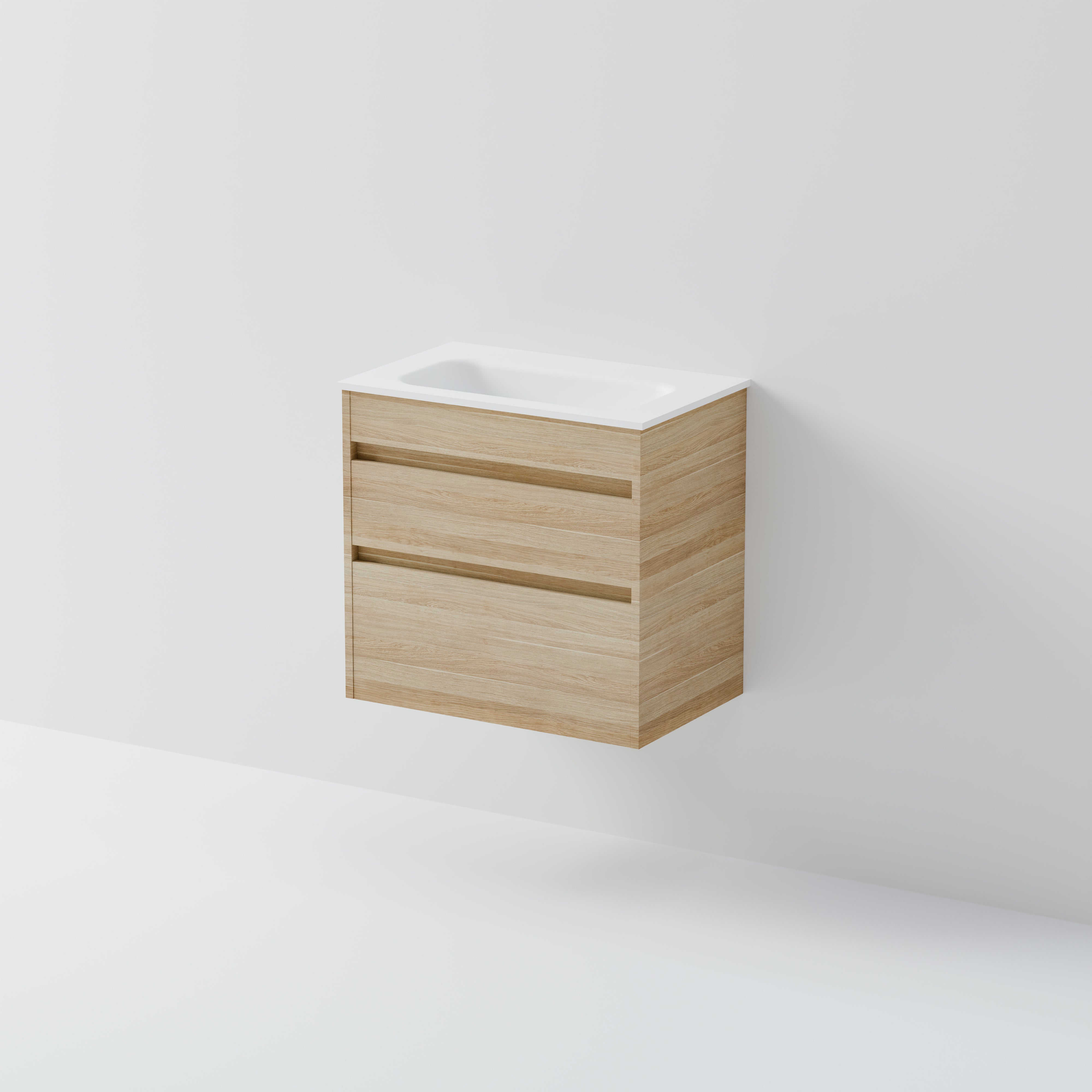 Code Luxe 600 Slim Wall Hung Vanity |  2 Drawer
