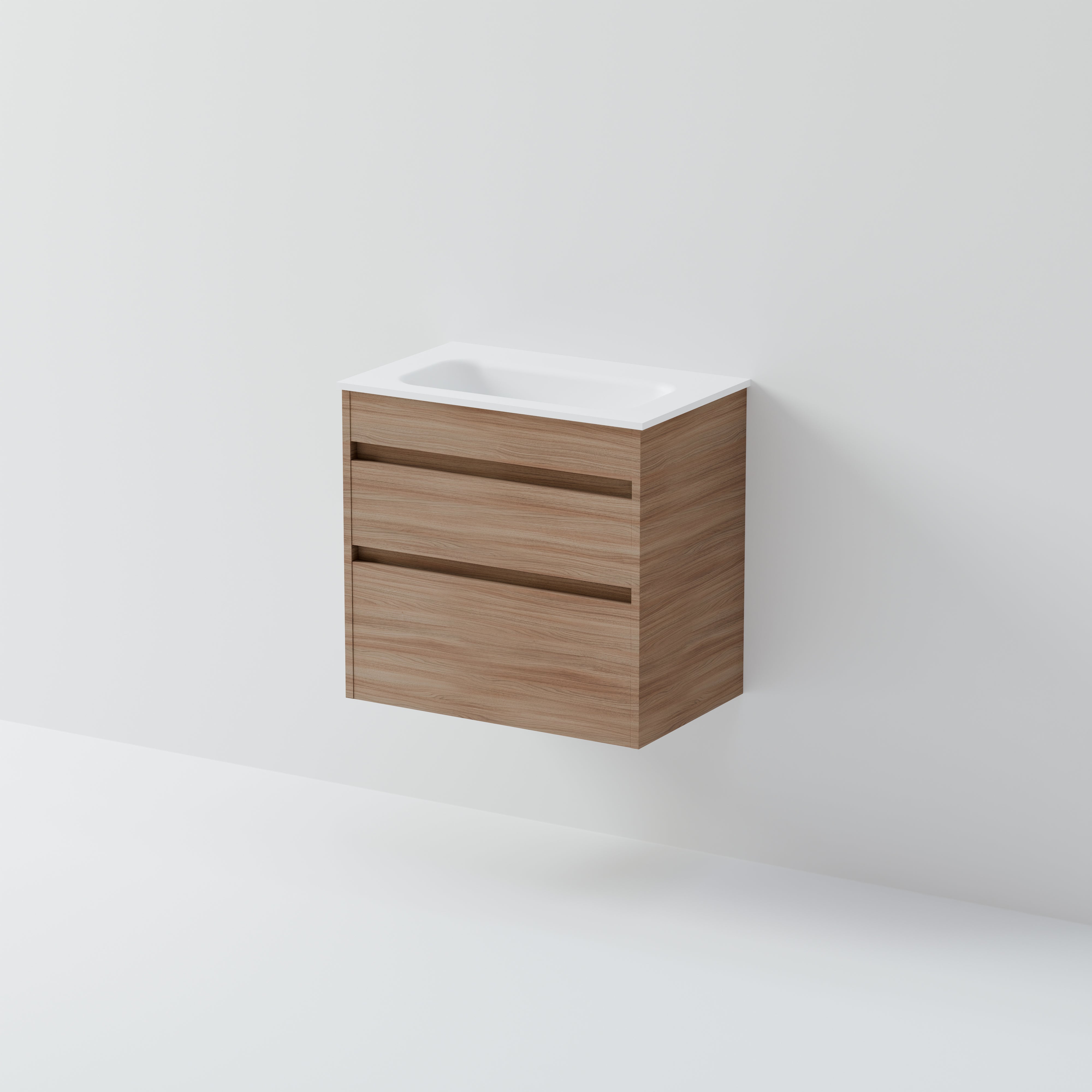 Code Luxe 600 Slim Wall Hung Vanity |  2 Drawer