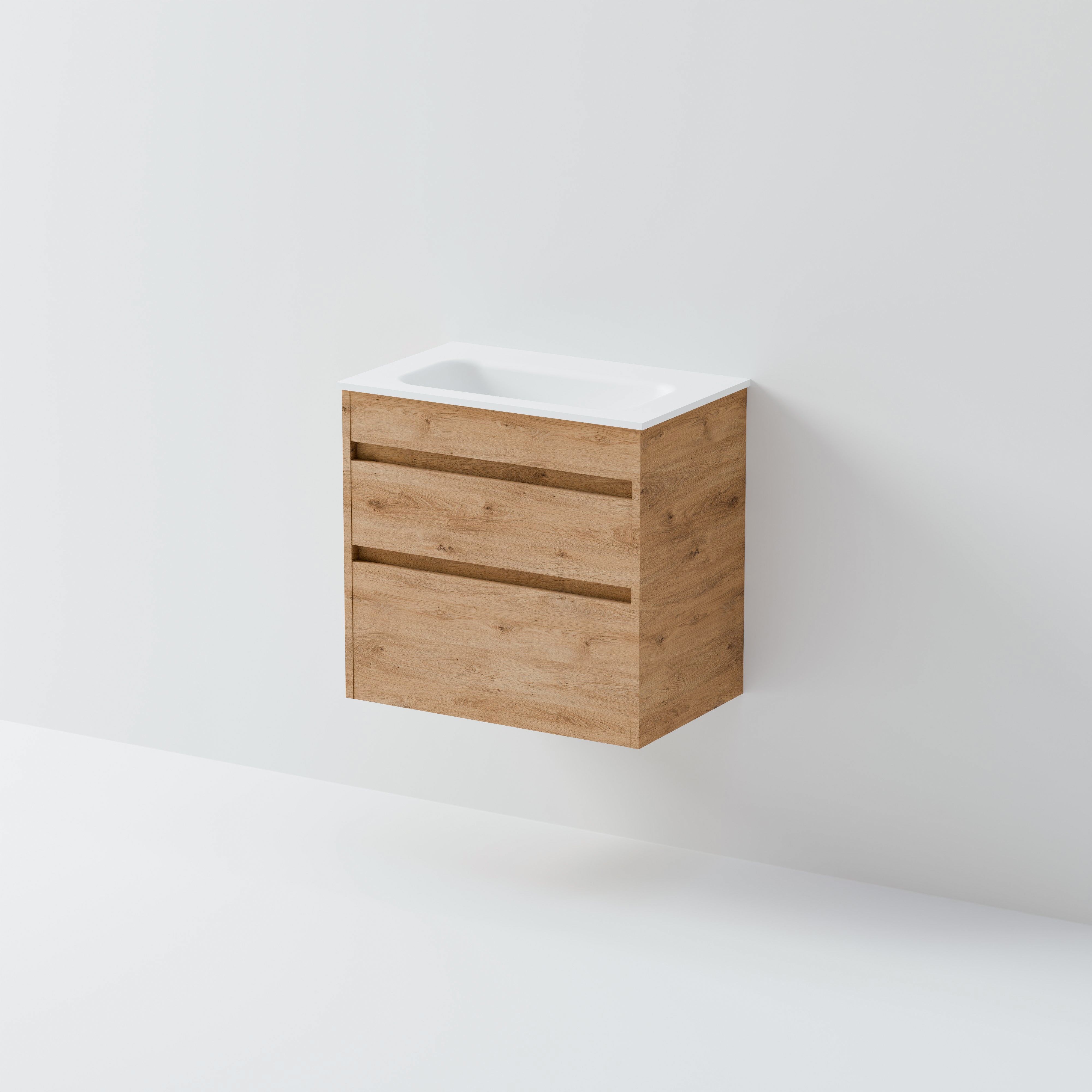 Code Luxe 600 Slim Wall Hung Vanity |  2 Drawer