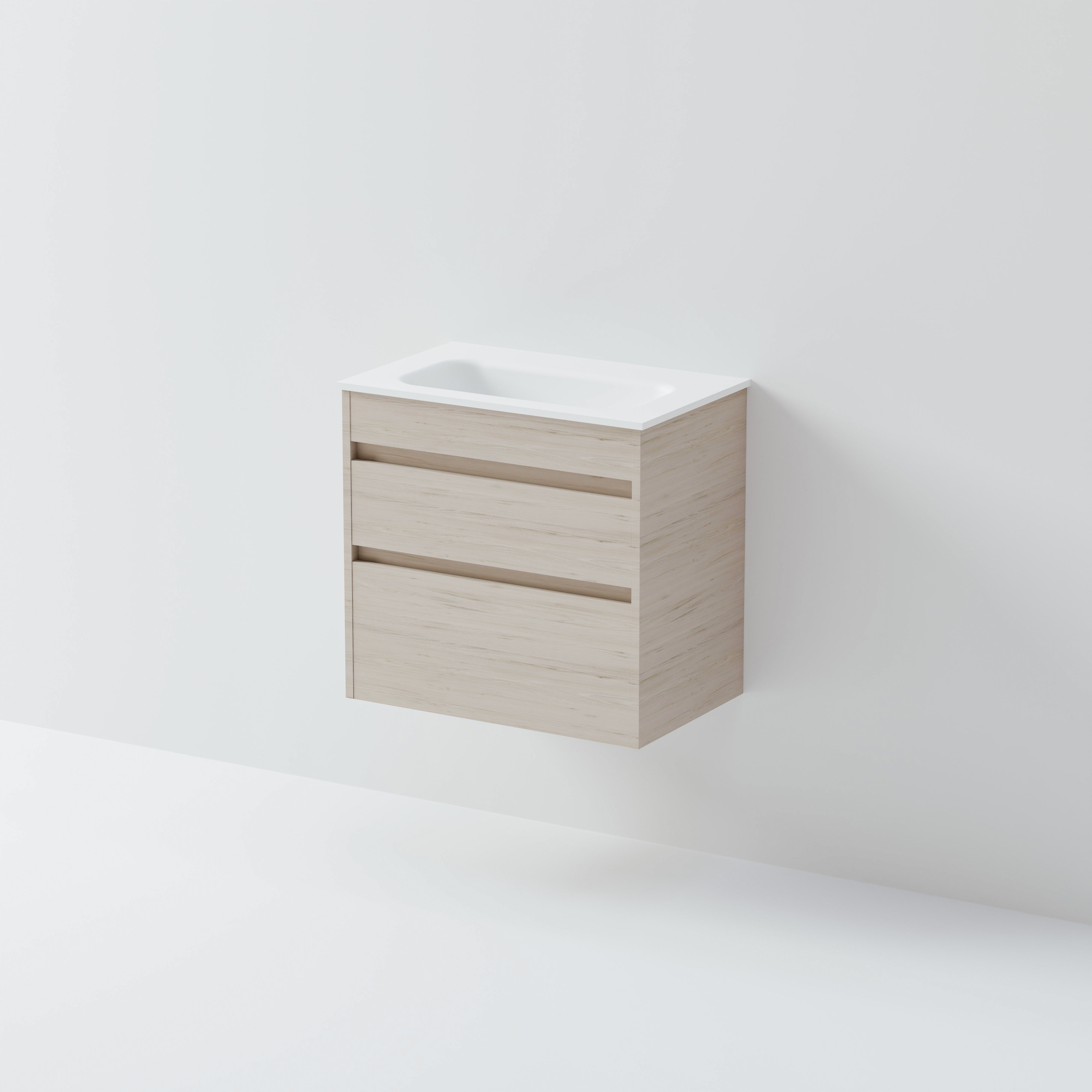 Code Luxe 600 Slim Wall Hung Vanity |  2 Drawer