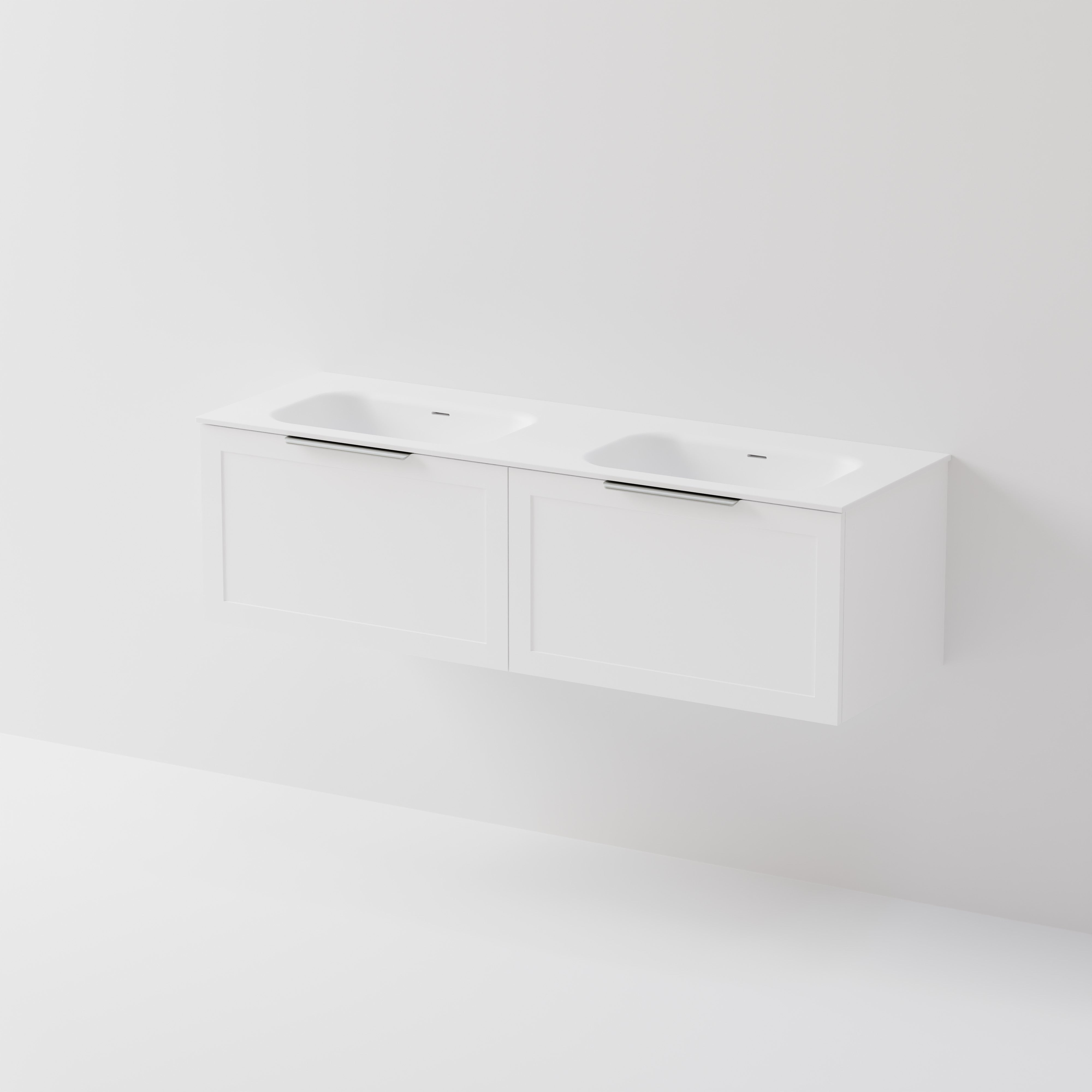 Lineare 1500 Vanity | 2 Drawer | Double Inset Basin