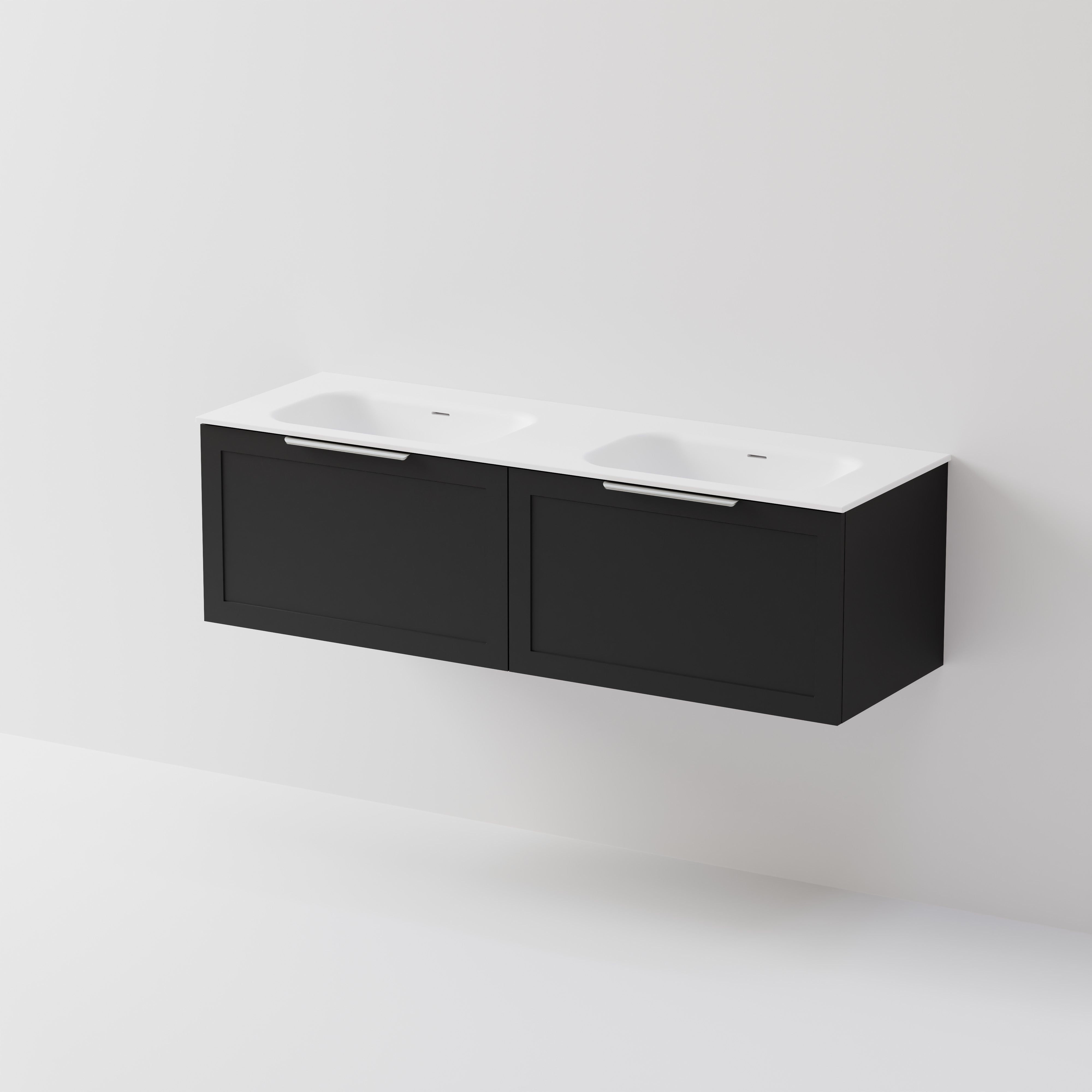 Lineare 1500 Vanity | 2 Drawer | Double Inset Basin
