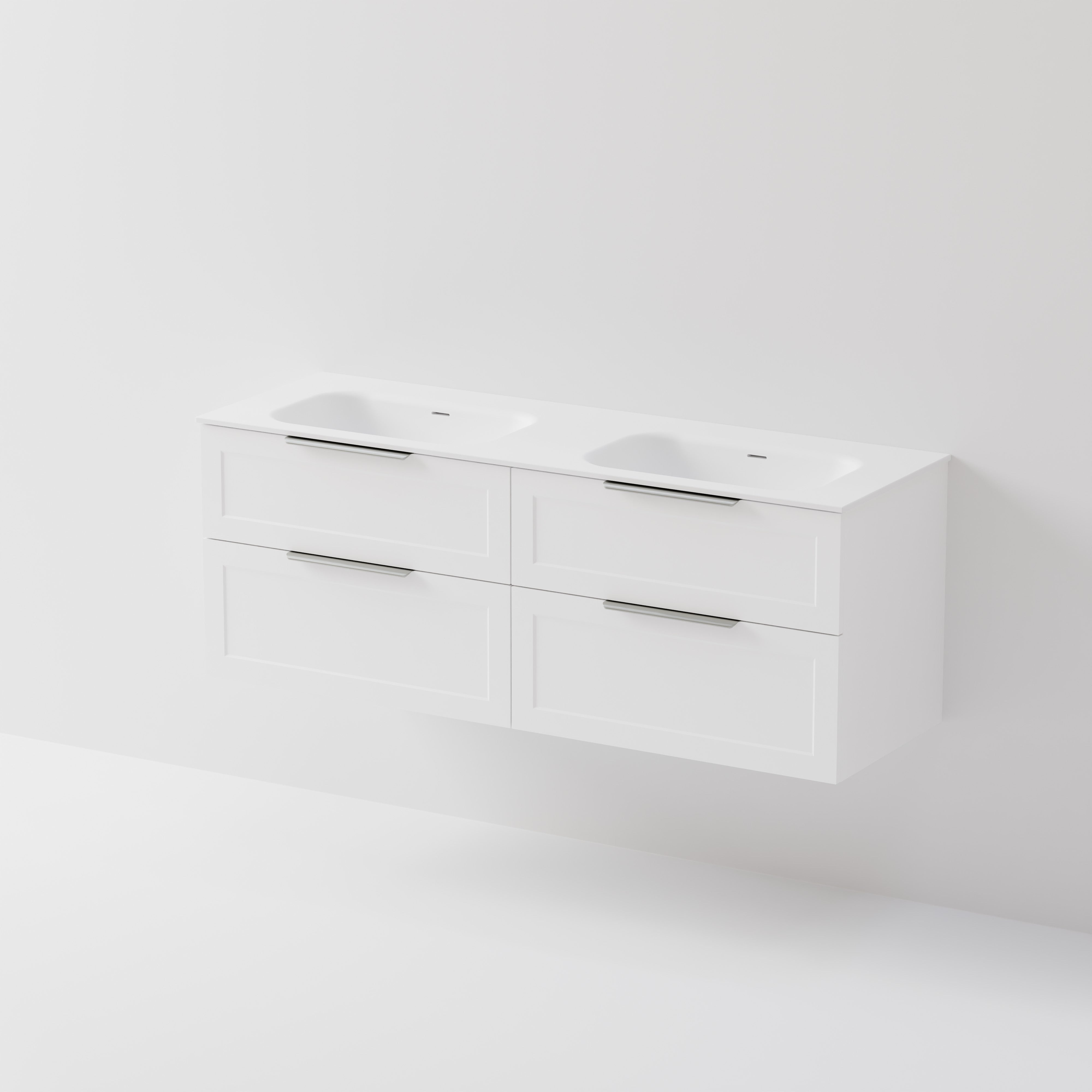 Lineare 1500 Vanity | 4 Drawer | Double Inset Basin