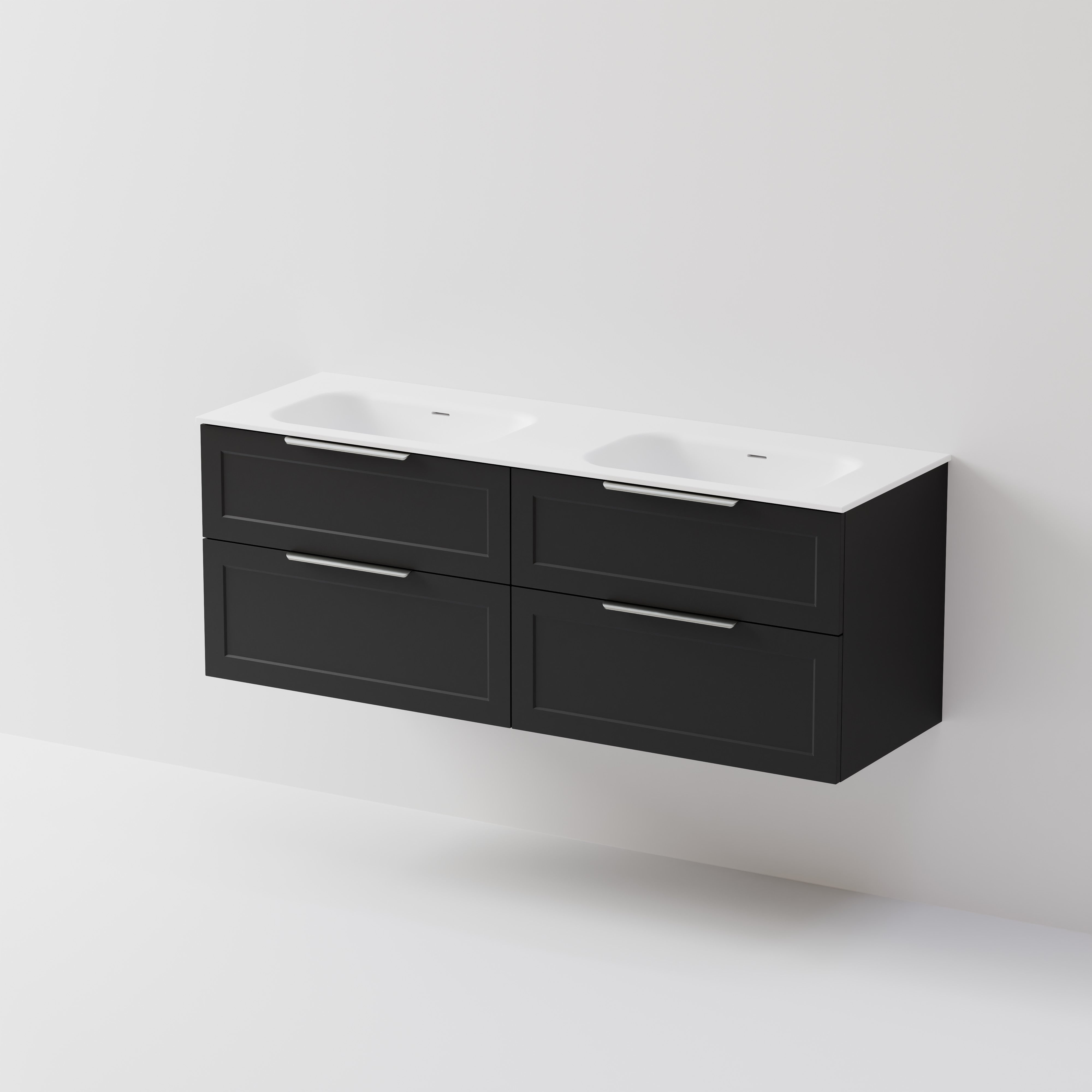 Lineare 1500 Vanity | 4 Drawer | Double Inset Basin