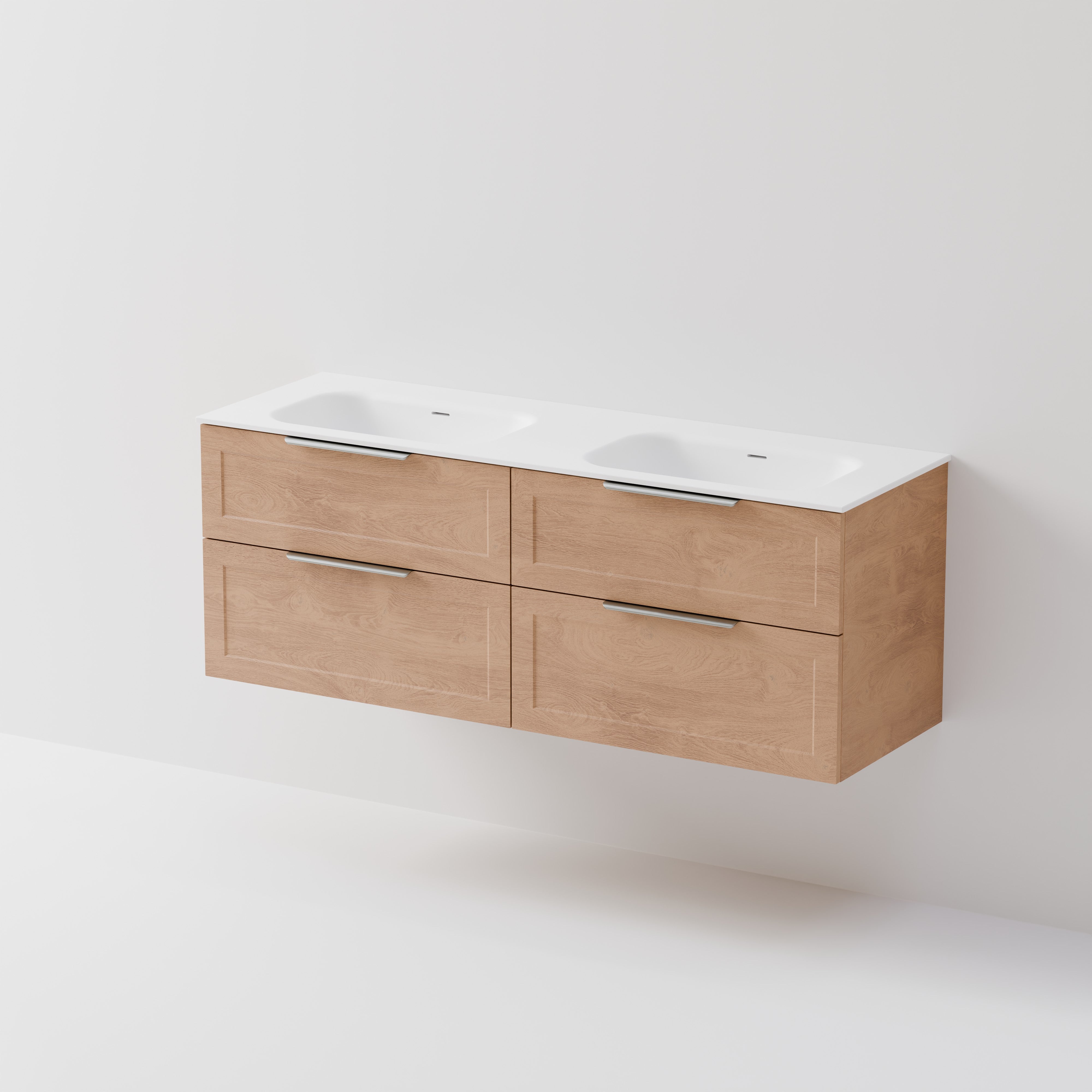 Lineare 1500 Vanity | 4 Drawer | Double Inset Basin