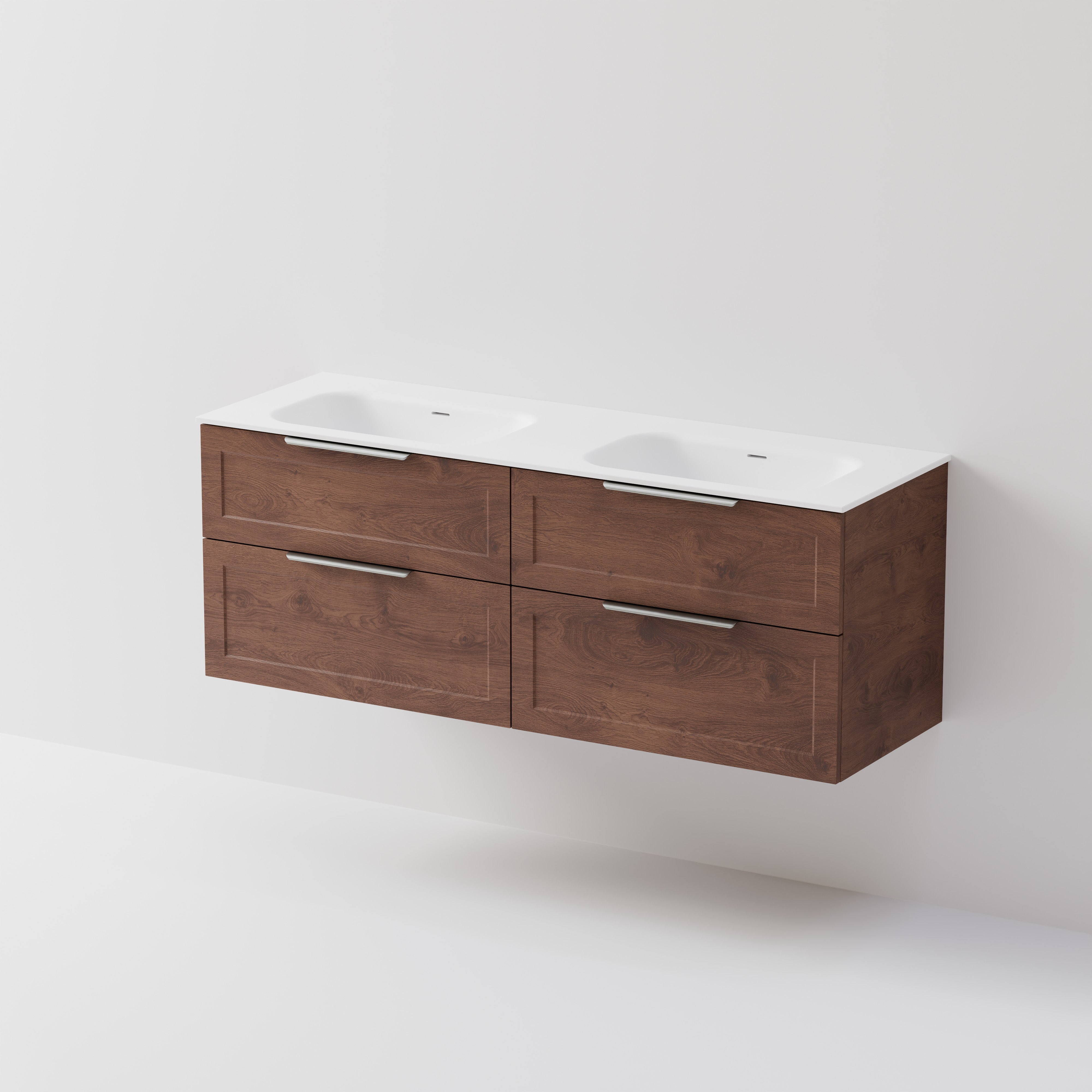 Lineare 1500 Vanity | 4 Drawer | Double Inset Basin