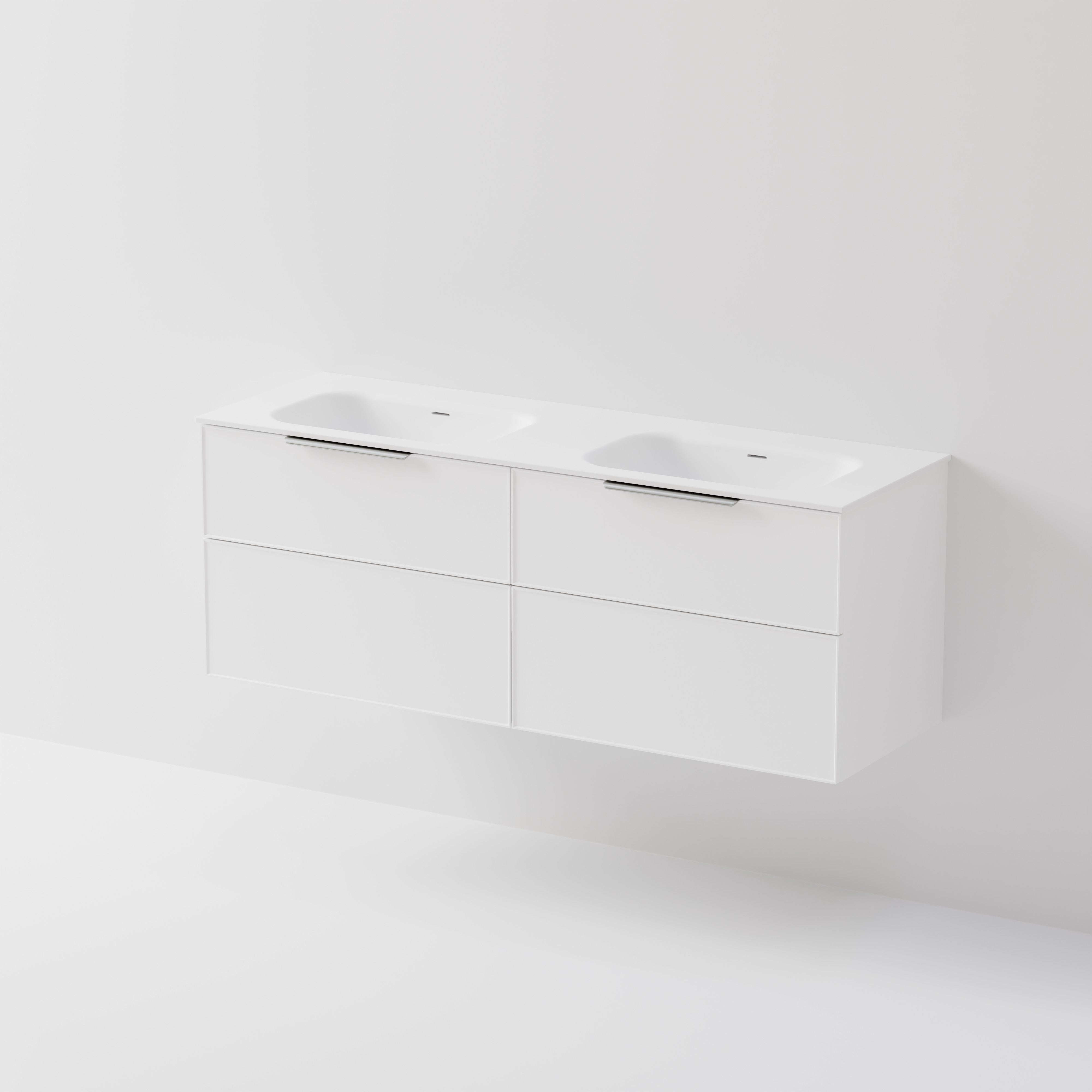 Lineare 1500 Vanity | 4 Drawer | Double Inset Basin
