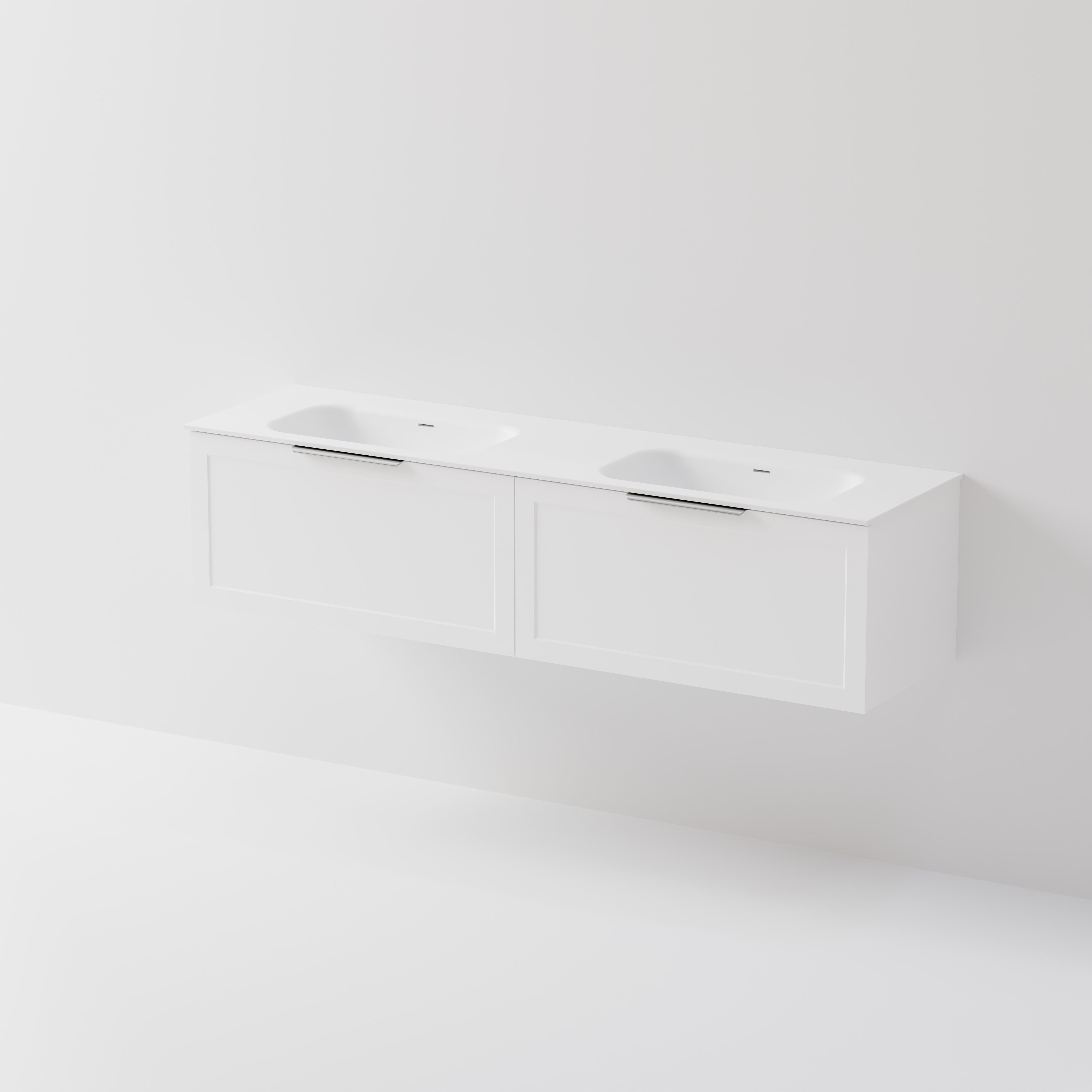 Lineare 1800 Vanity | 2 Drawer | Double Inset Basin