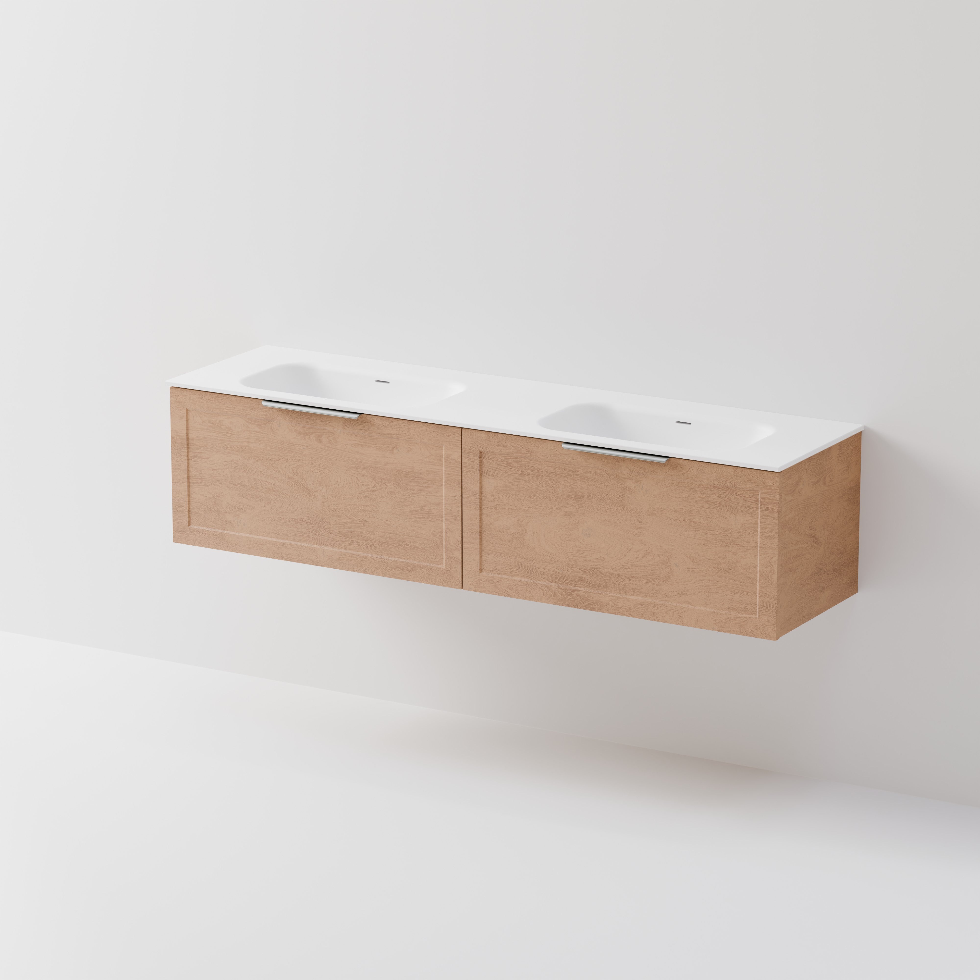 Lineare 1800 Vanity | 2 Drawer | Double Inset Basin