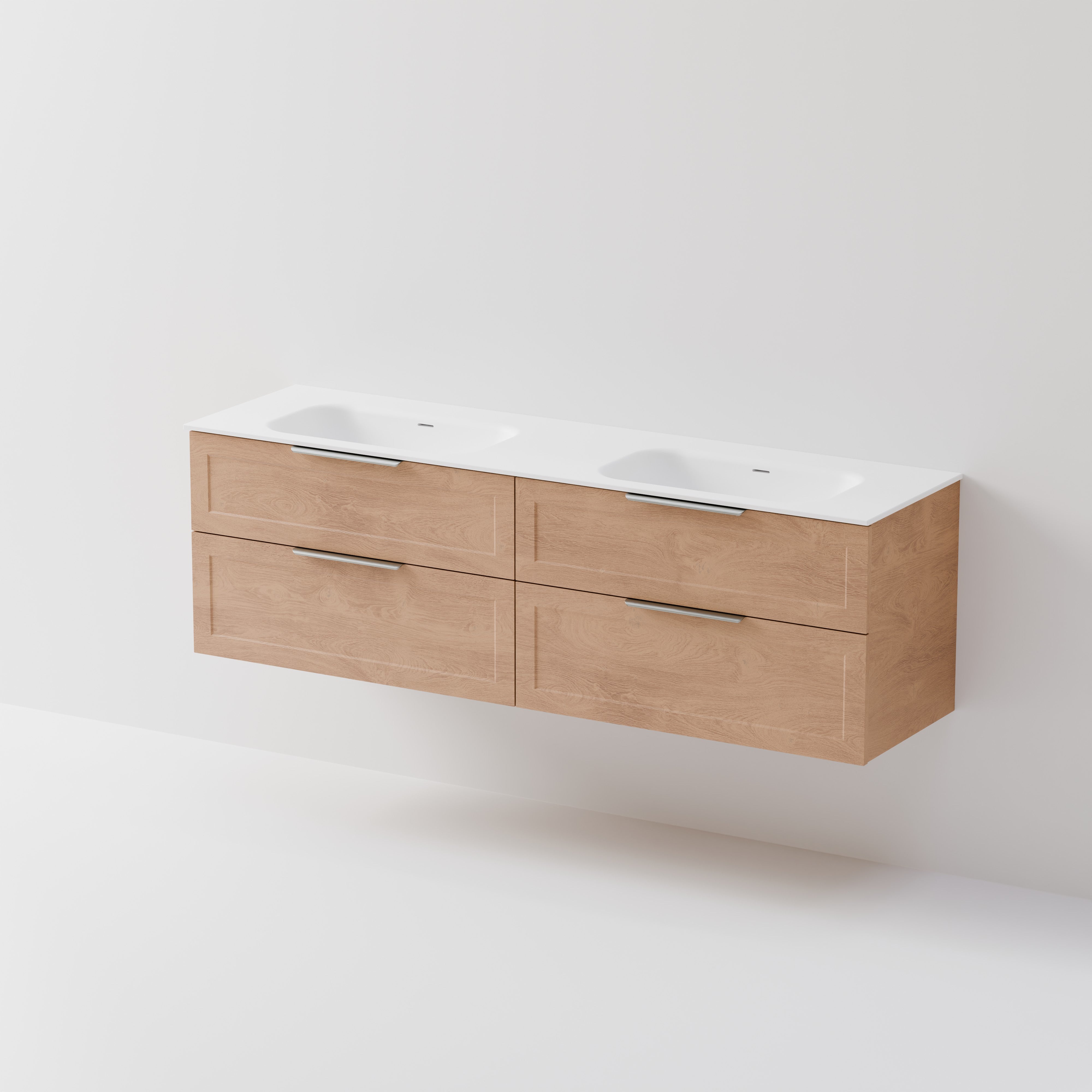 Lineare 1800 Vanity | 4 Drawer | Double Inset Basin
