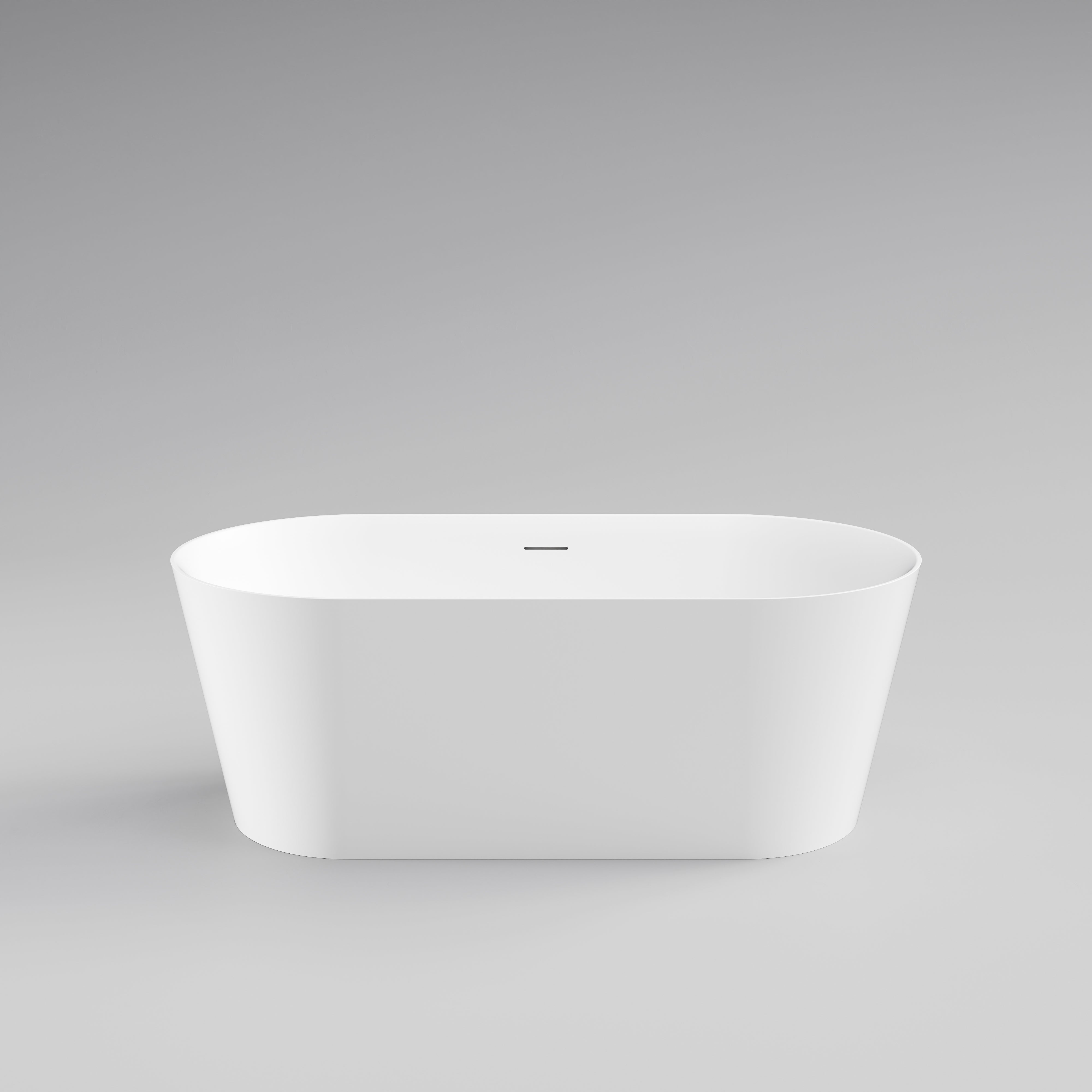 code-endura-lineare-freestanding-bath-1600-acrylic-matte-white-front-view