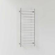 Chrome-steel-towel-rack-on-a-white-wall