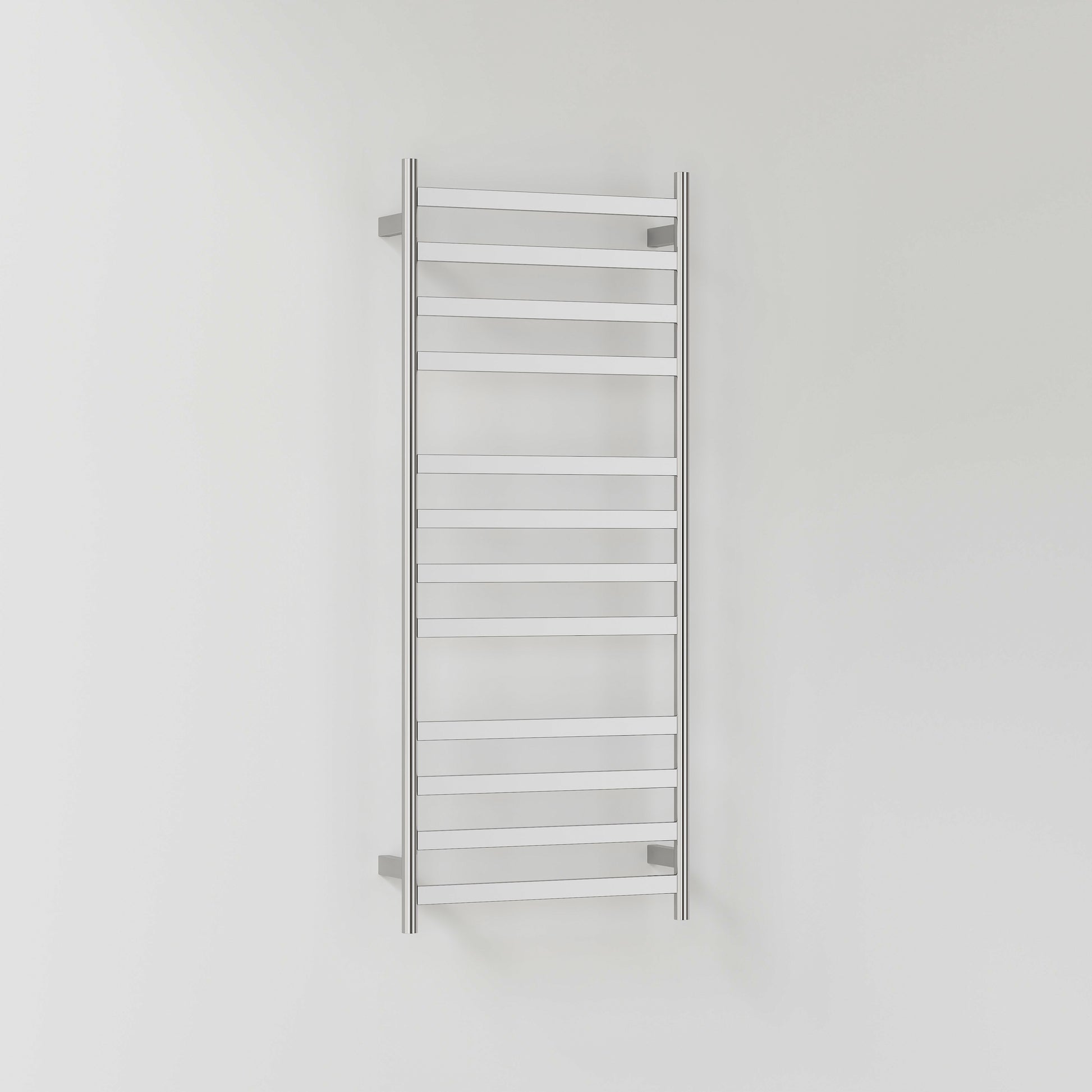 Chrome-steel-towel-rack-on-a-white-wall