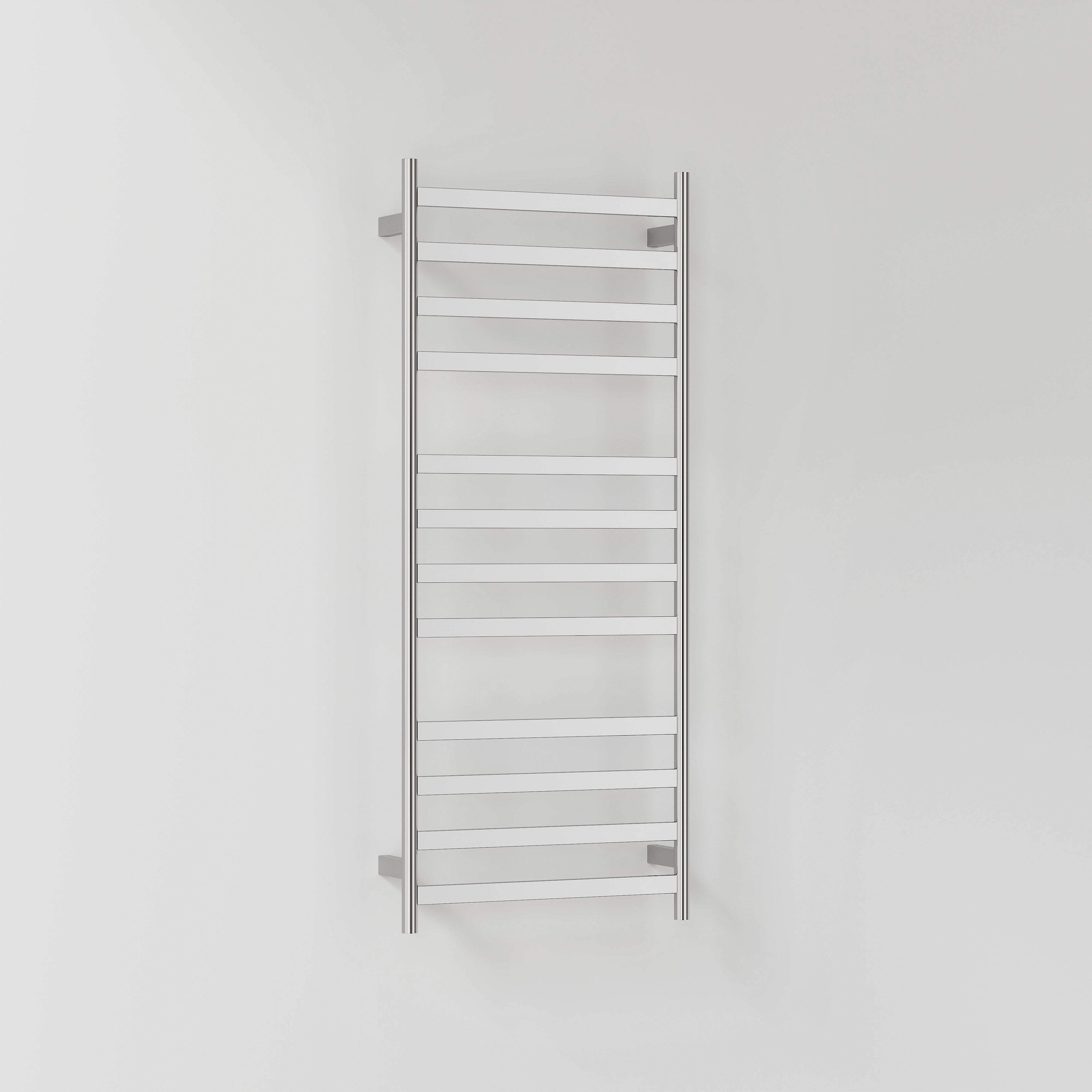 Chrome-steel-towel-rack-on-a-white-wall
