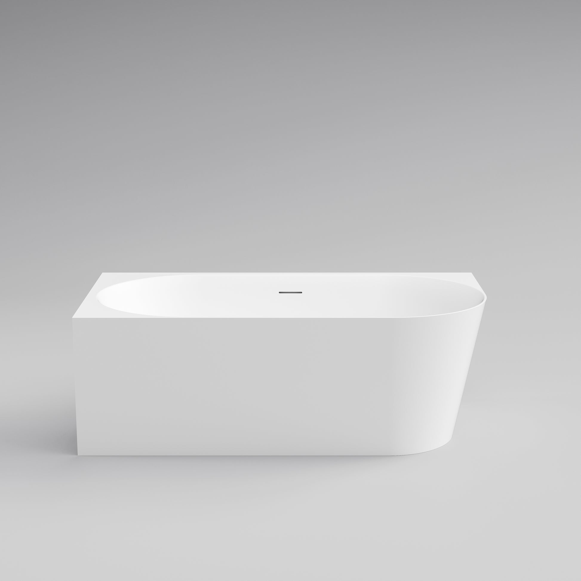 code-endura-left-hand-corner-bath-1600-acrylic-matte-white-left-front-view