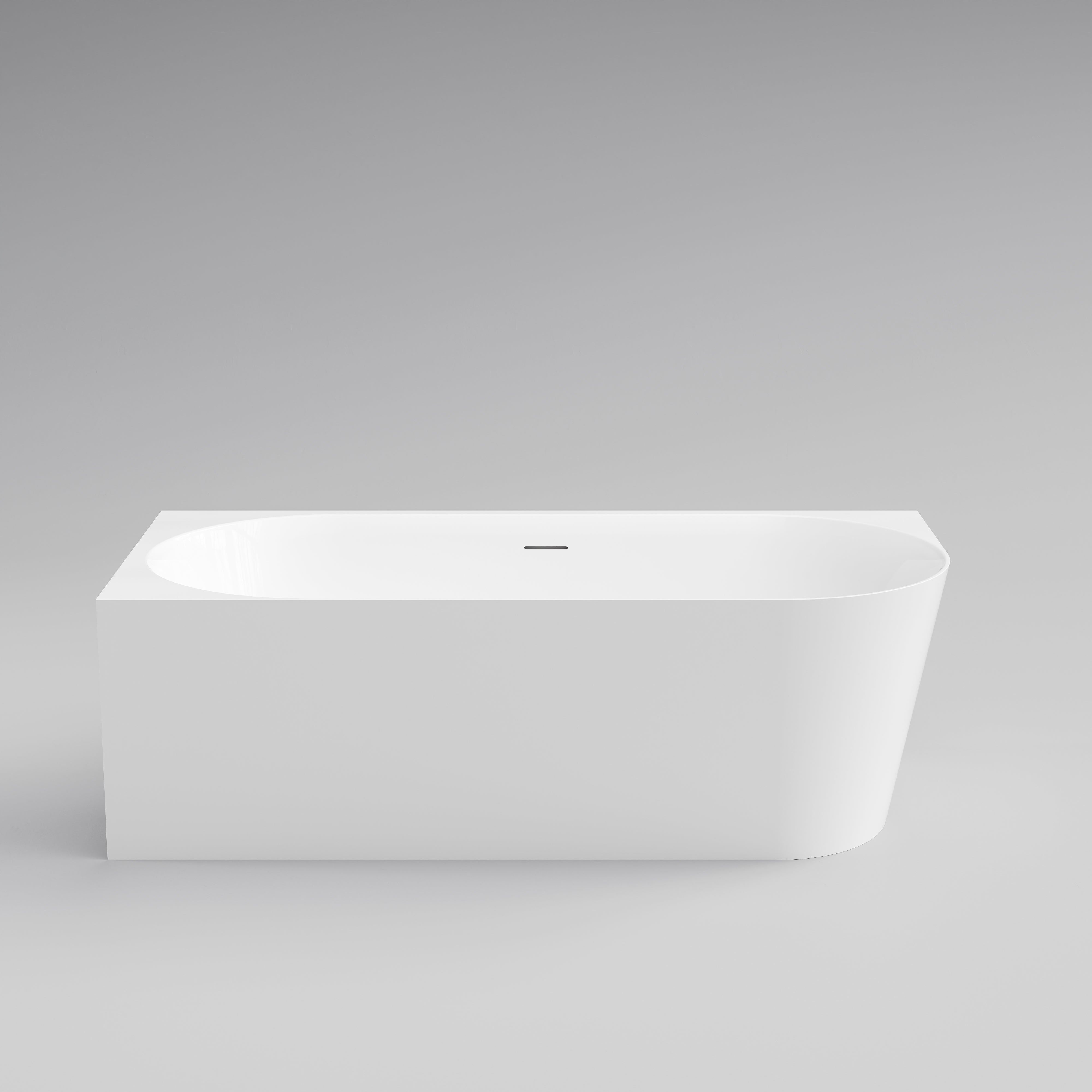 code-endura-left-hand-corner-bath-1750-acrylic-gloss-white-front-view