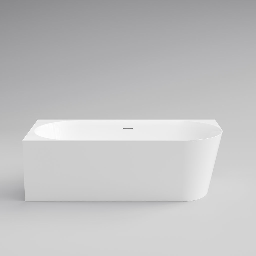 code-endura-left-hand-corner-bath-1750-acrylic-gloss-white-front-view