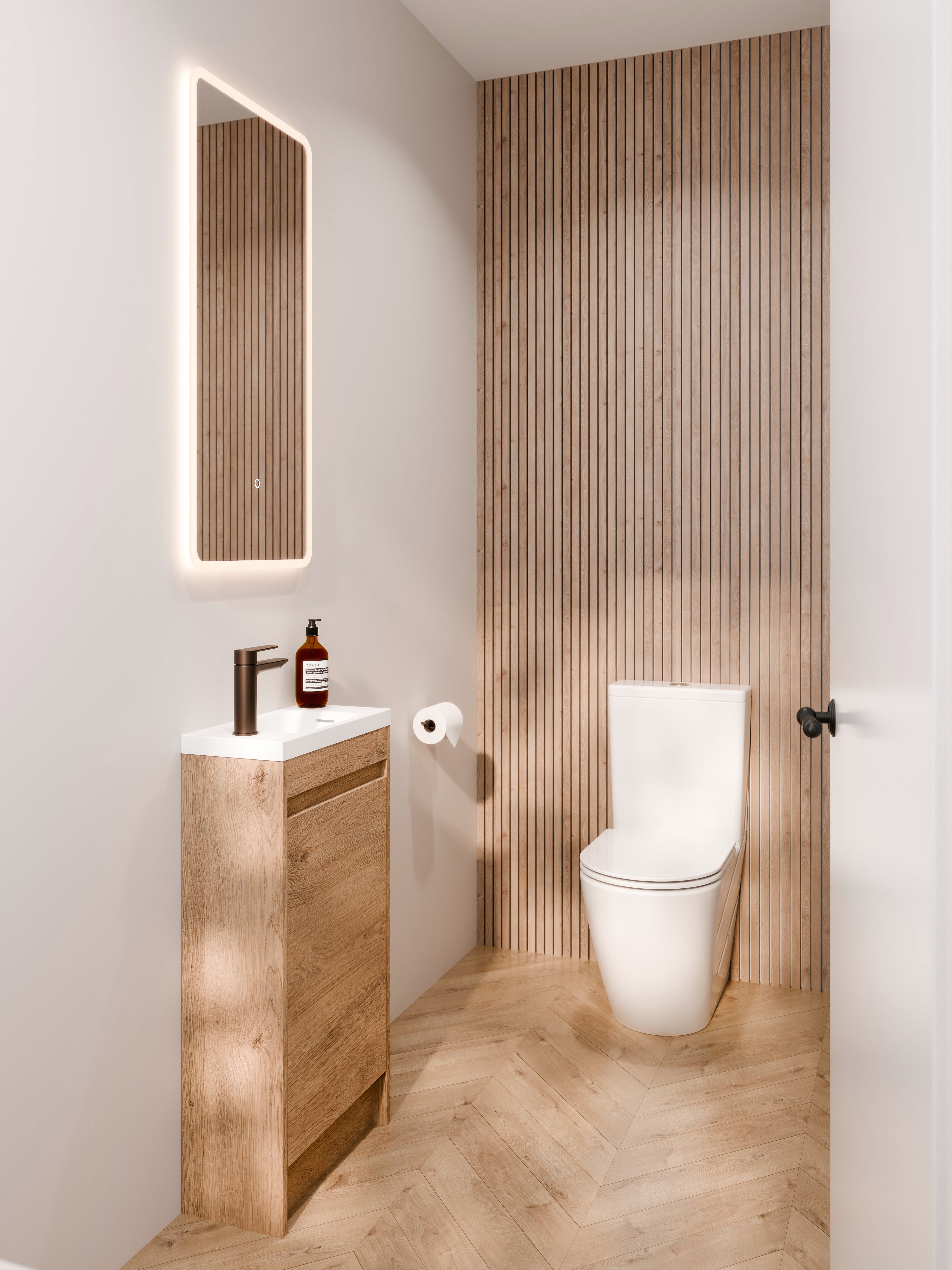 devon-oak-450mm-wc-vanity-installed-in-small-wc-room