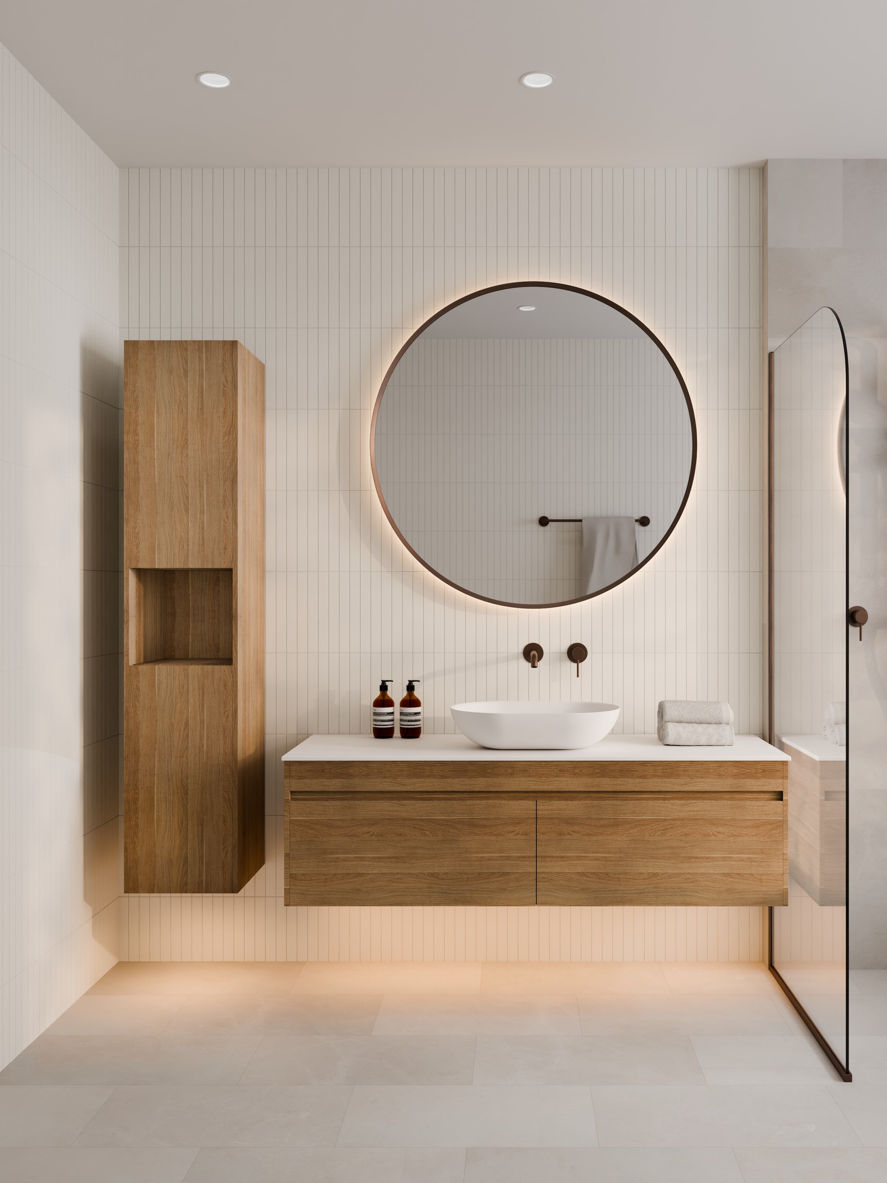 Luxe Tall Bathroom Storage Cabinet