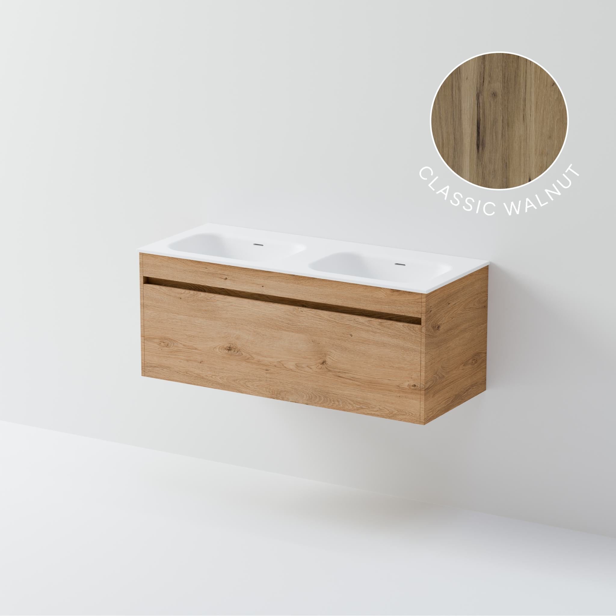 Code Luxe Plus 1200 Vanity | Double Basin