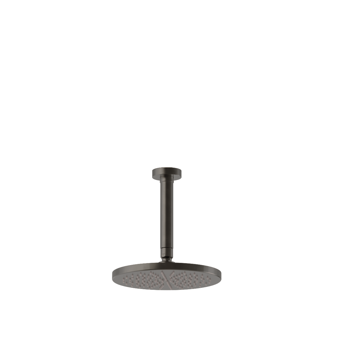 Plumbline Buddy 200mm Ceiling Mount Rainhead With 150mm Arm - Aged Iron / Gunmetal