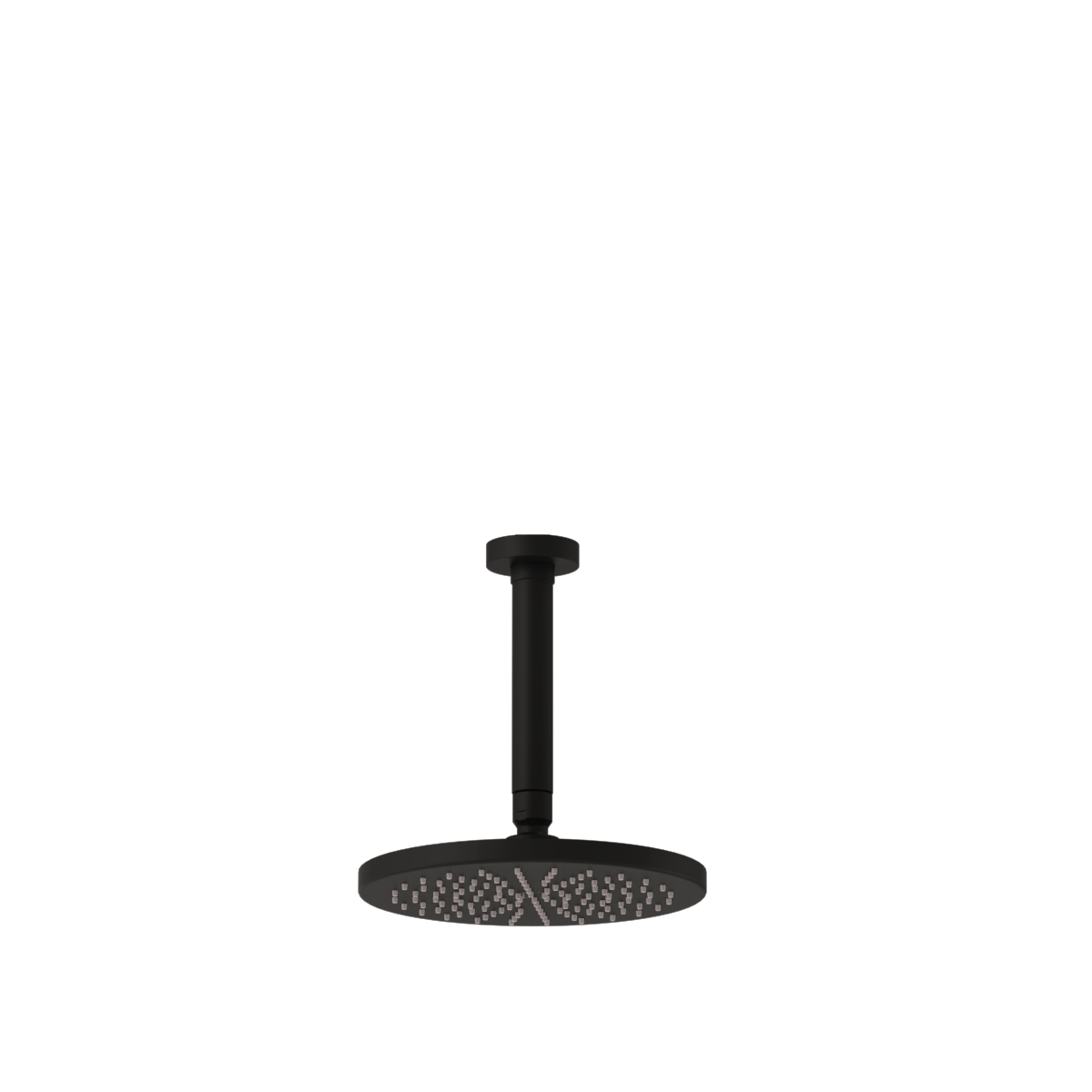 Plumbline Buddy 200mm Ceiling Mount Rainhead With 150mm Arm - Matt Black